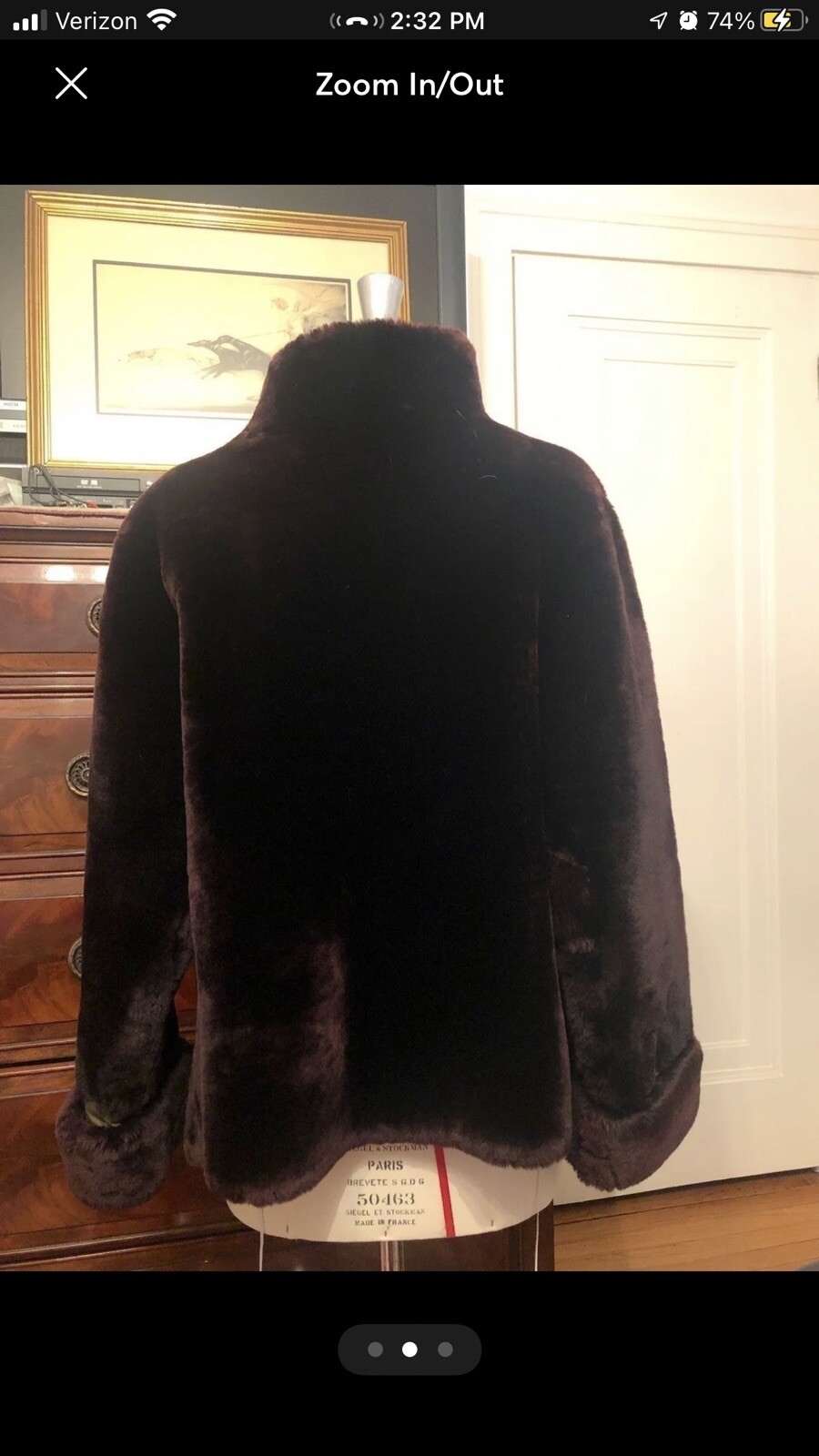 Vintage 40s Genuine Mouton Thick Plush Shearling Fur Lambskin Jacket