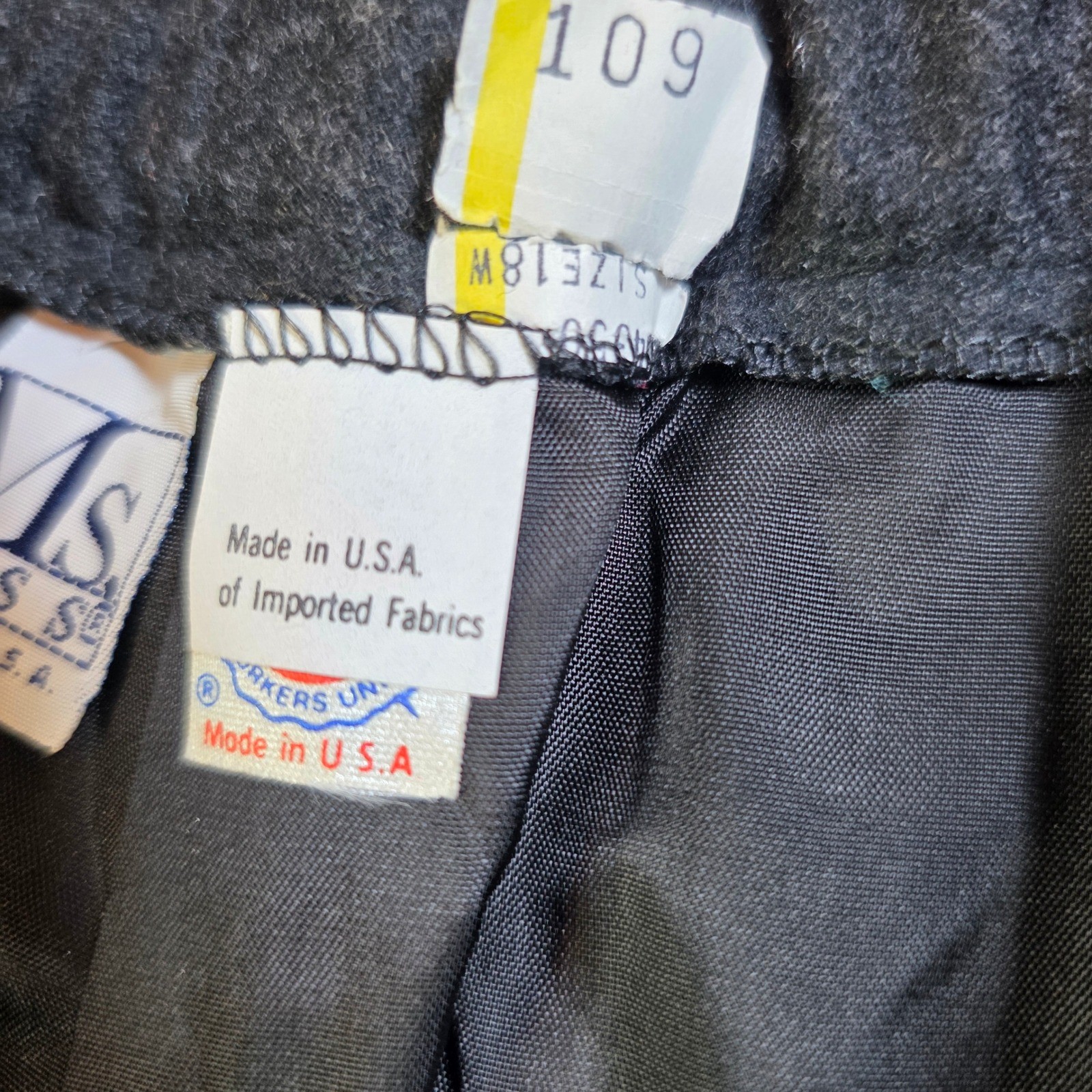 Vintage Ms Russ Charcoal Gray High Waisted Trousers Made in USA Size 18W Retro