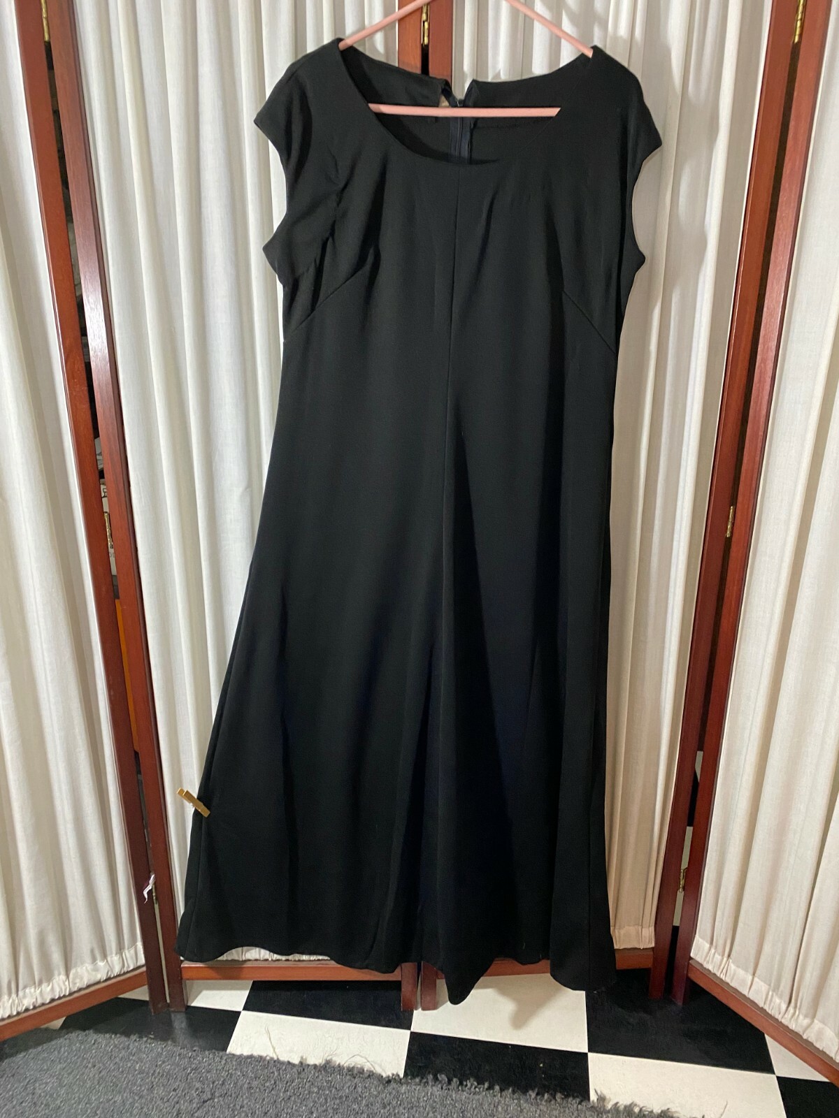 1970’s Long Black Dress- M- Sleeveless- VG- Little Black Dress -VERSATILE- SALE