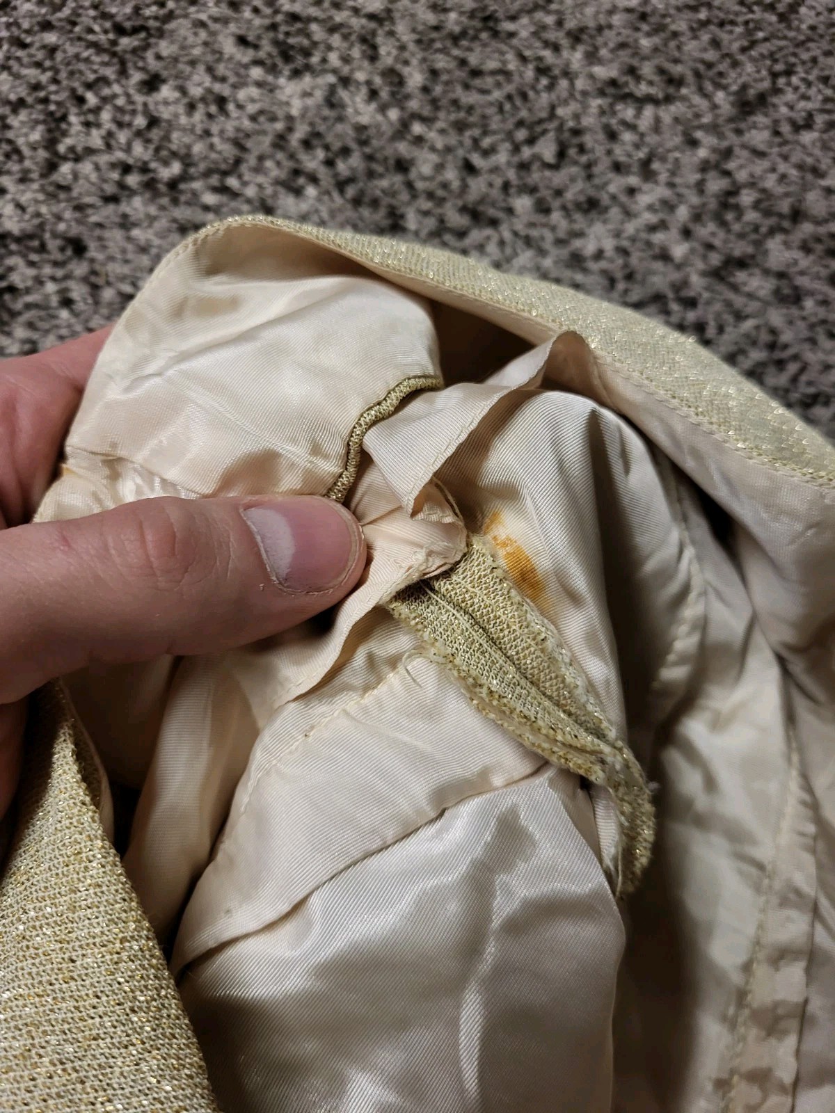 Ferman O’Grady Vintage Beige Sparkle Dress *flawed*
