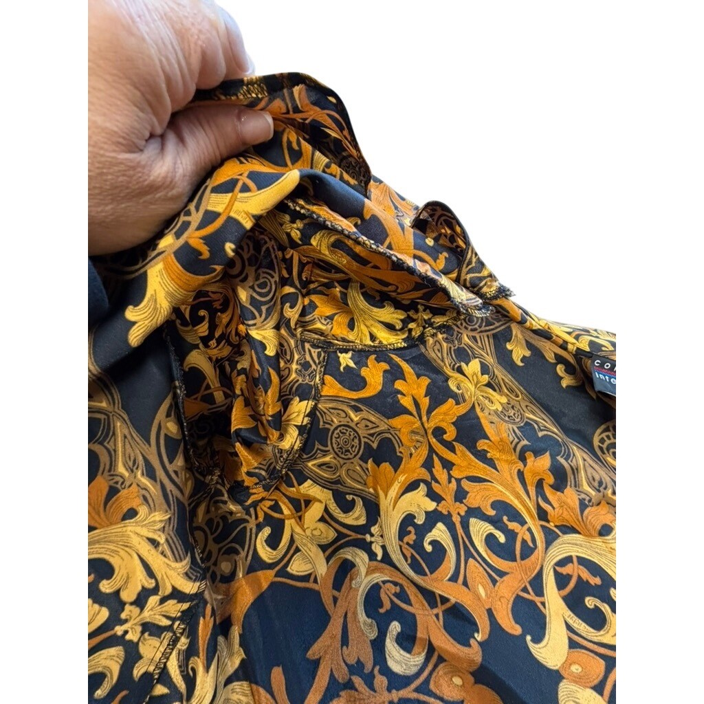 TanJay Baroque Gold Black 3 Pc Jacket SZ L, Shirt SZ 14, and Skirt Set SZ 16