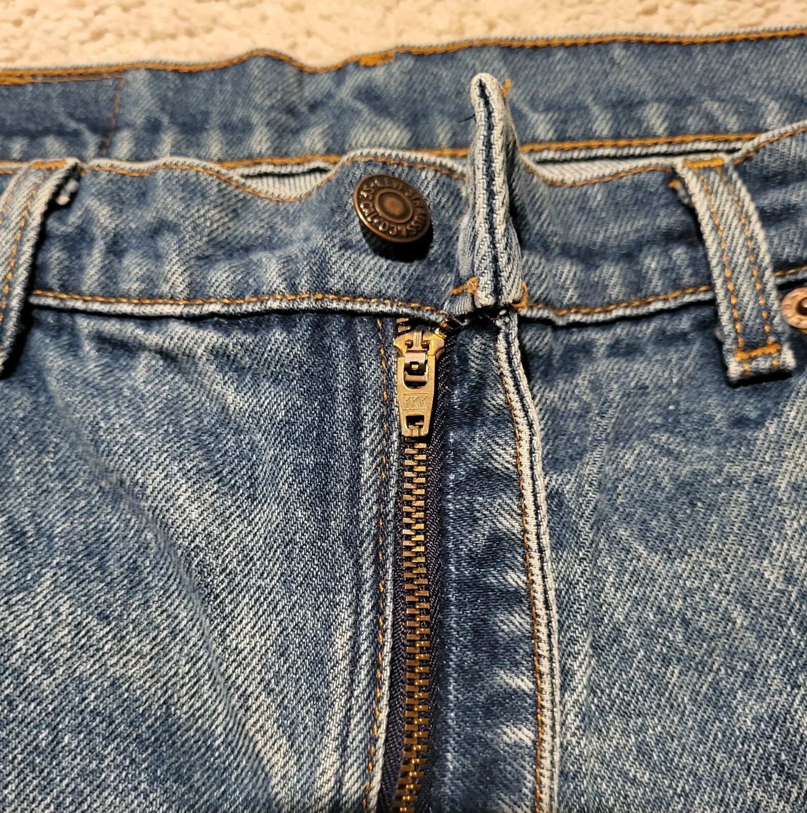 VTG 1970s Levis 505 Orange Tab Cutoff Jean Shorts Tag 38 Waist FIT 36 Hige Fade