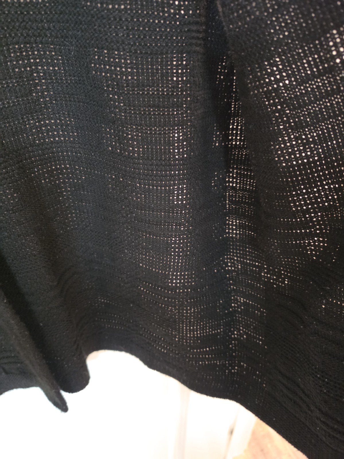 Vintage 60’s Milrank Womens Sweater Cardigan Vest USA Made Black Geometric