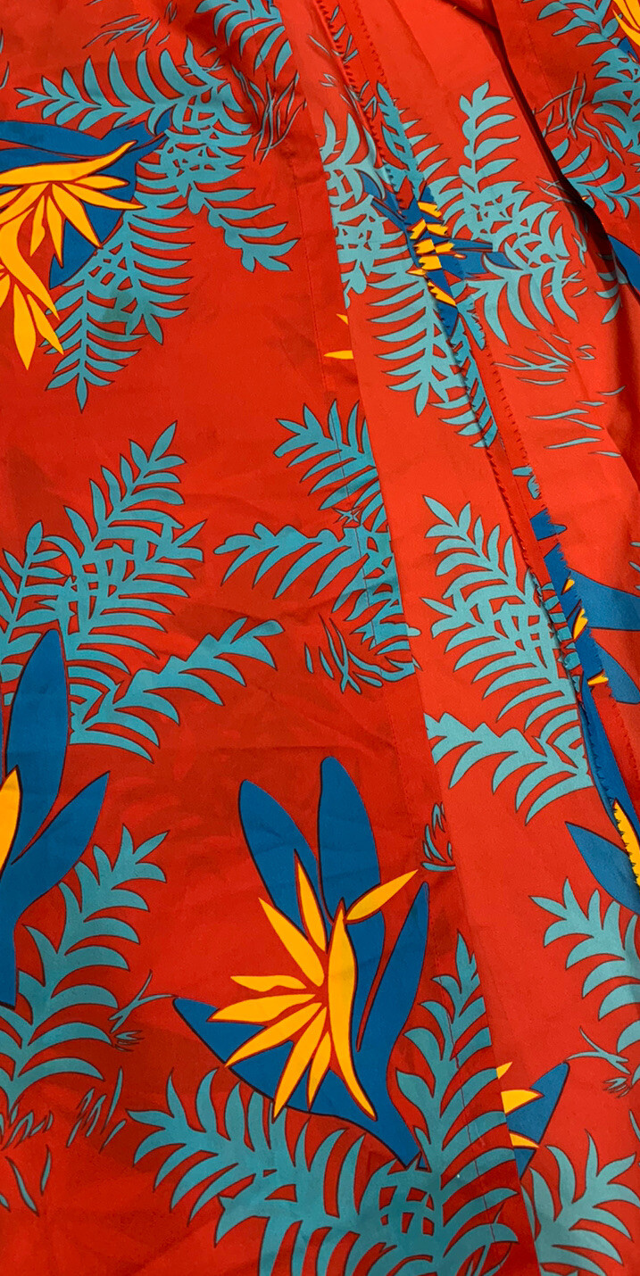 Vintage Pomare Hawaii Hawaiian Sun Beach Skirt NOS EUC HTF Bright Coverup Wrap