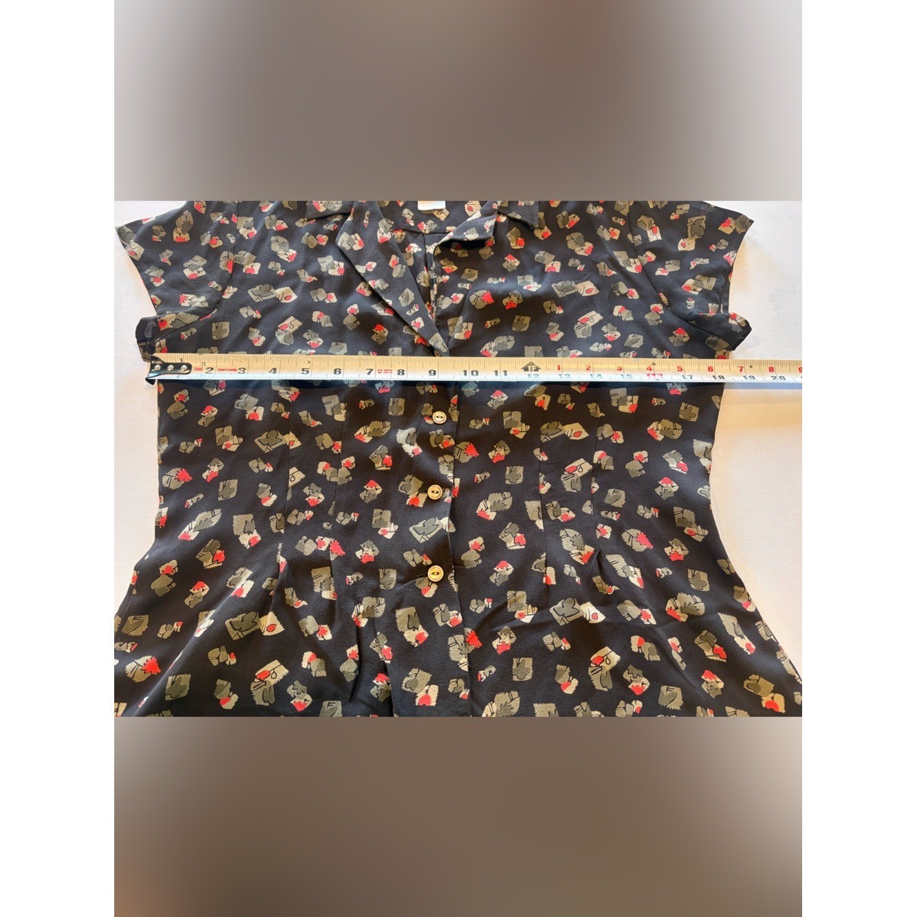 JONES NEW YORK Vintage 90s Brown Silk Button-Front Skirt Set Two Piece Size 6