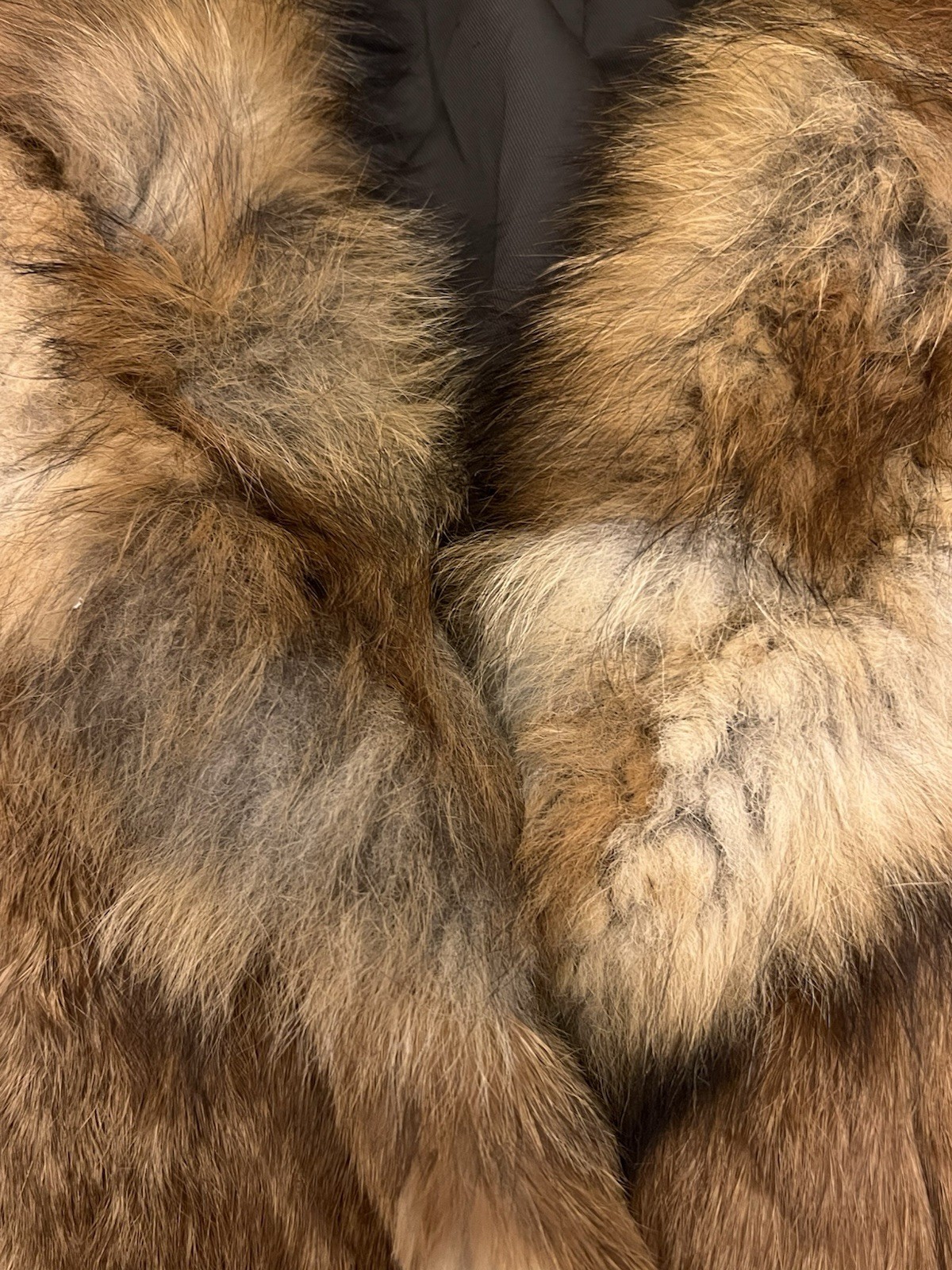 Vintage Real Fox Fur Coat Brown Red Hollywood Glam Mobwife Size Medium