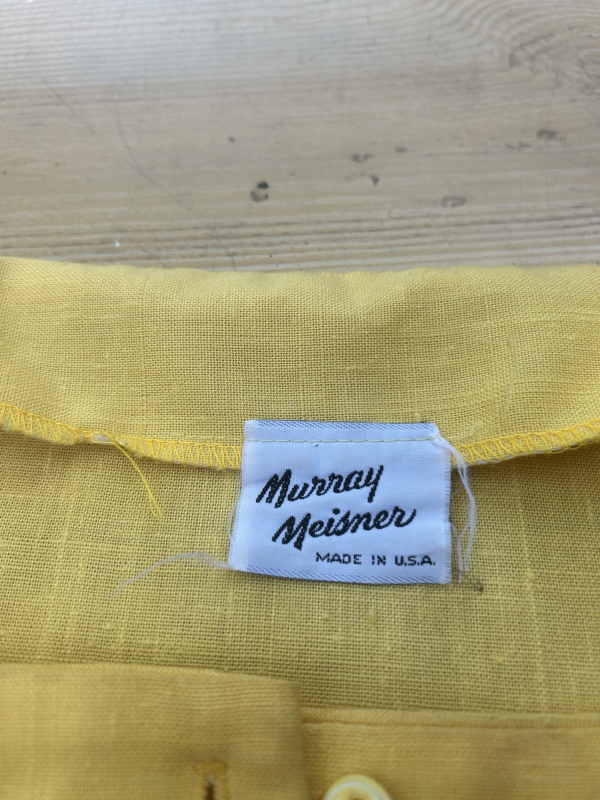 Vtg 1960s Dress Murray Meisner Sunflowers Yellow Shift Dress Woven Cotton 39w