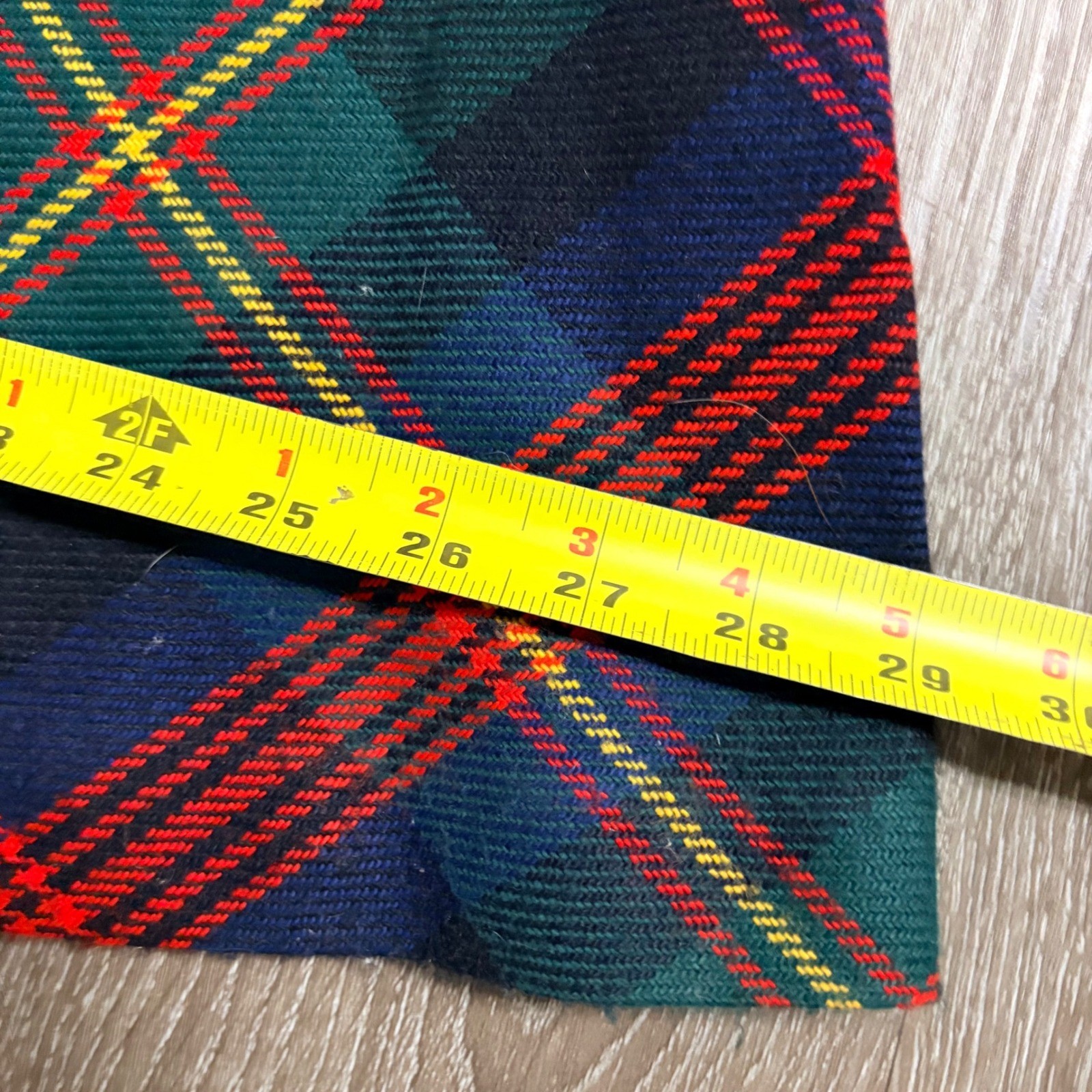 Vintage Sears JR Bazaar Plaid Maxi Skirt Red Green Blue A-Line Size 9 WCL192JD