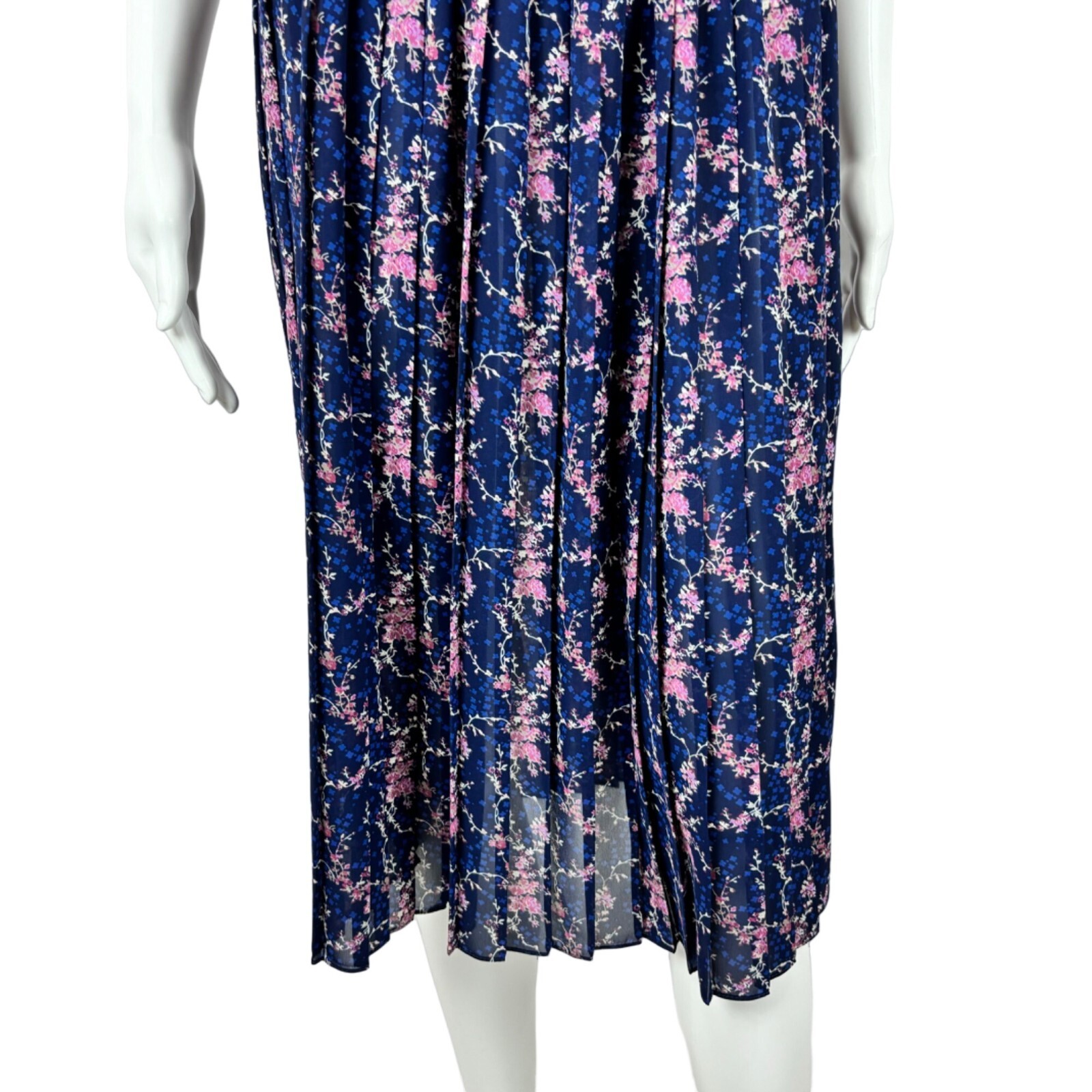 Vintage 80s Floral Dress Purple Blue Belted Short Sleeve Sheath Alexis Fashions