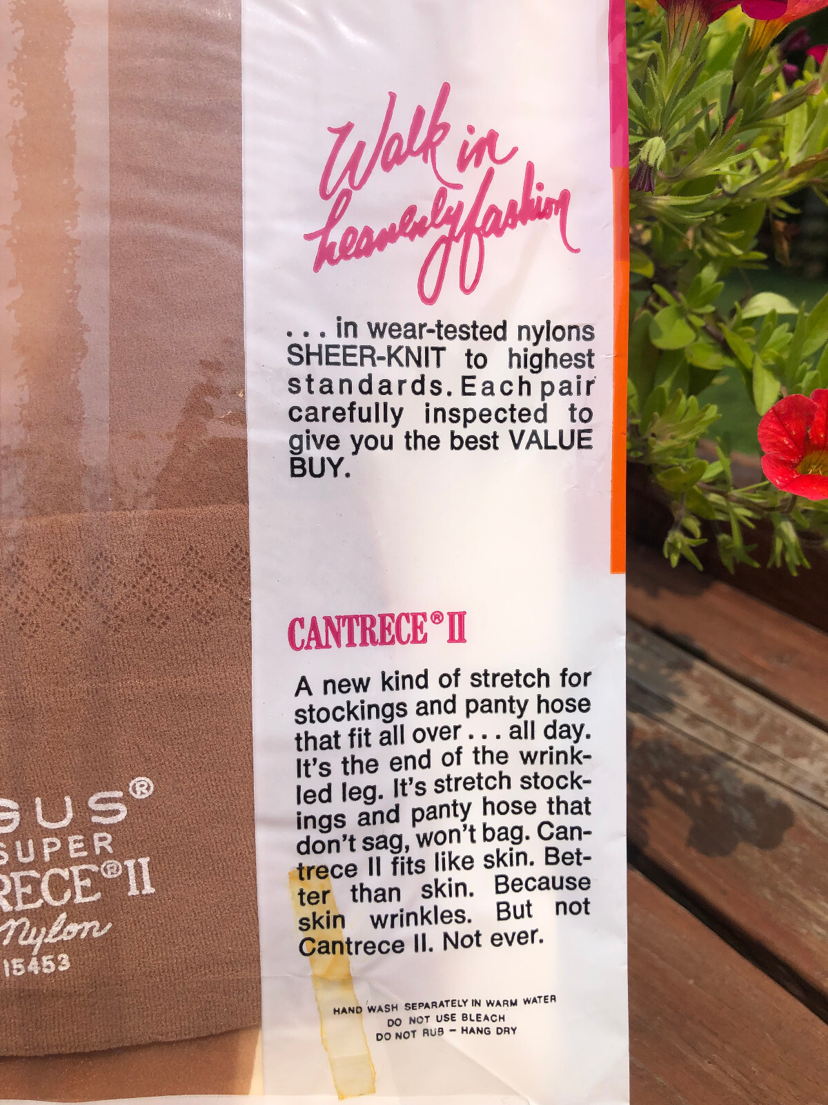 Vintage Cantrece II Panty Hose Thigh Highs Nylons NIP New Solar Beige B 9 1/2 10