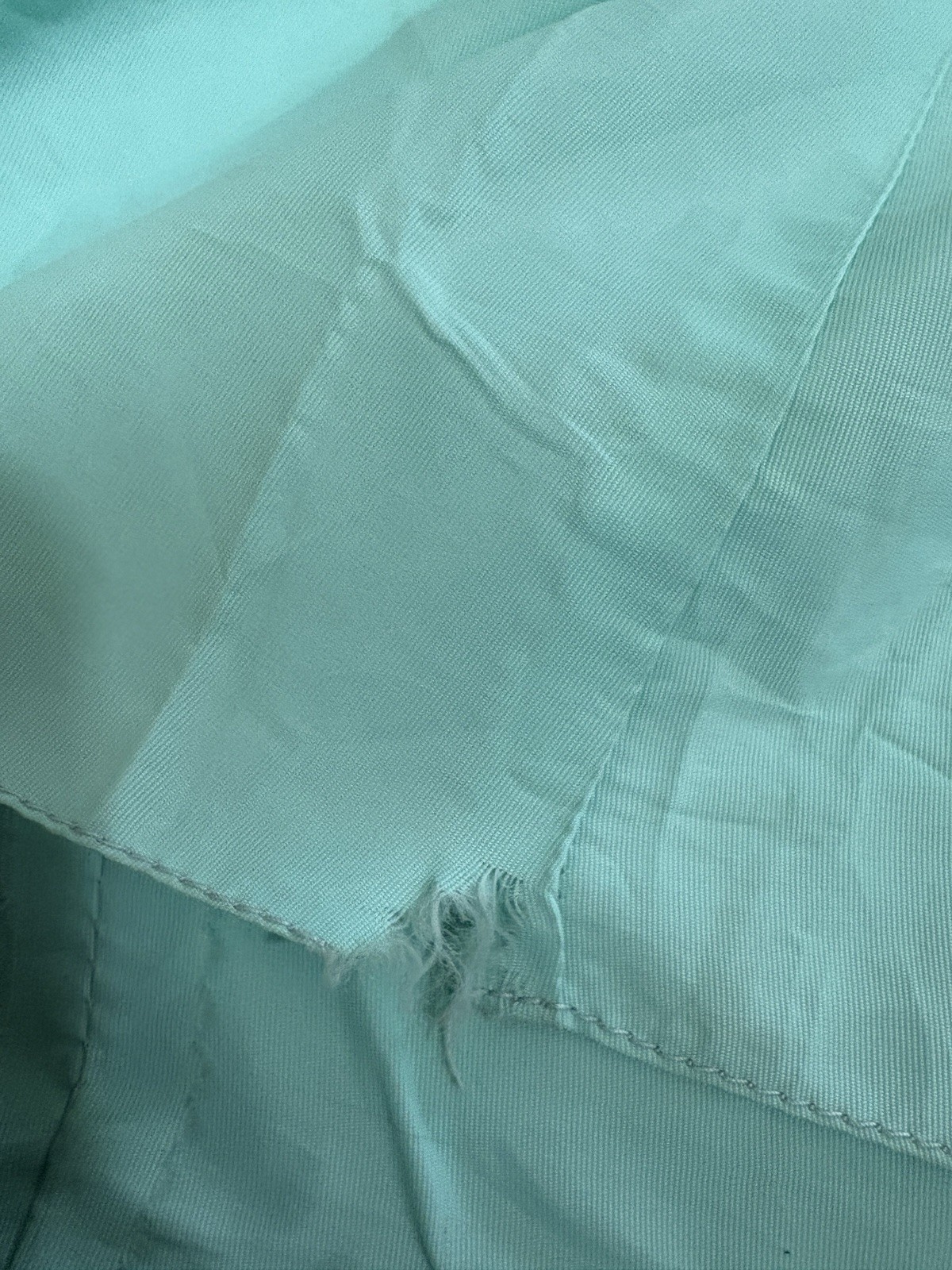 Vtg 70s Teal Blue Chiffon Maxi Dress Beaded Emblishment Sheer Sleeves 26” W