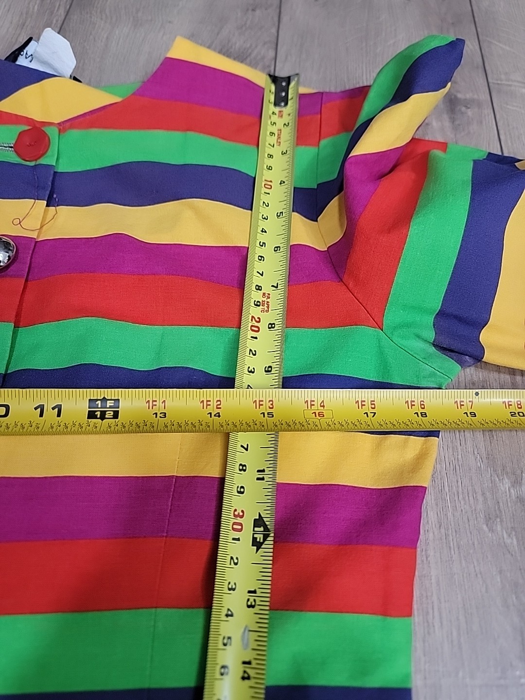 VTG’80 Paul Harris Rainbow Stripe Bodycon Cotton Wiggle Dress