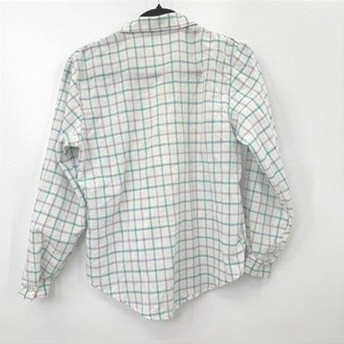 Vintage You Babes Button Up Women S Plaid Pastel Preppy Coastal Cottage Retro