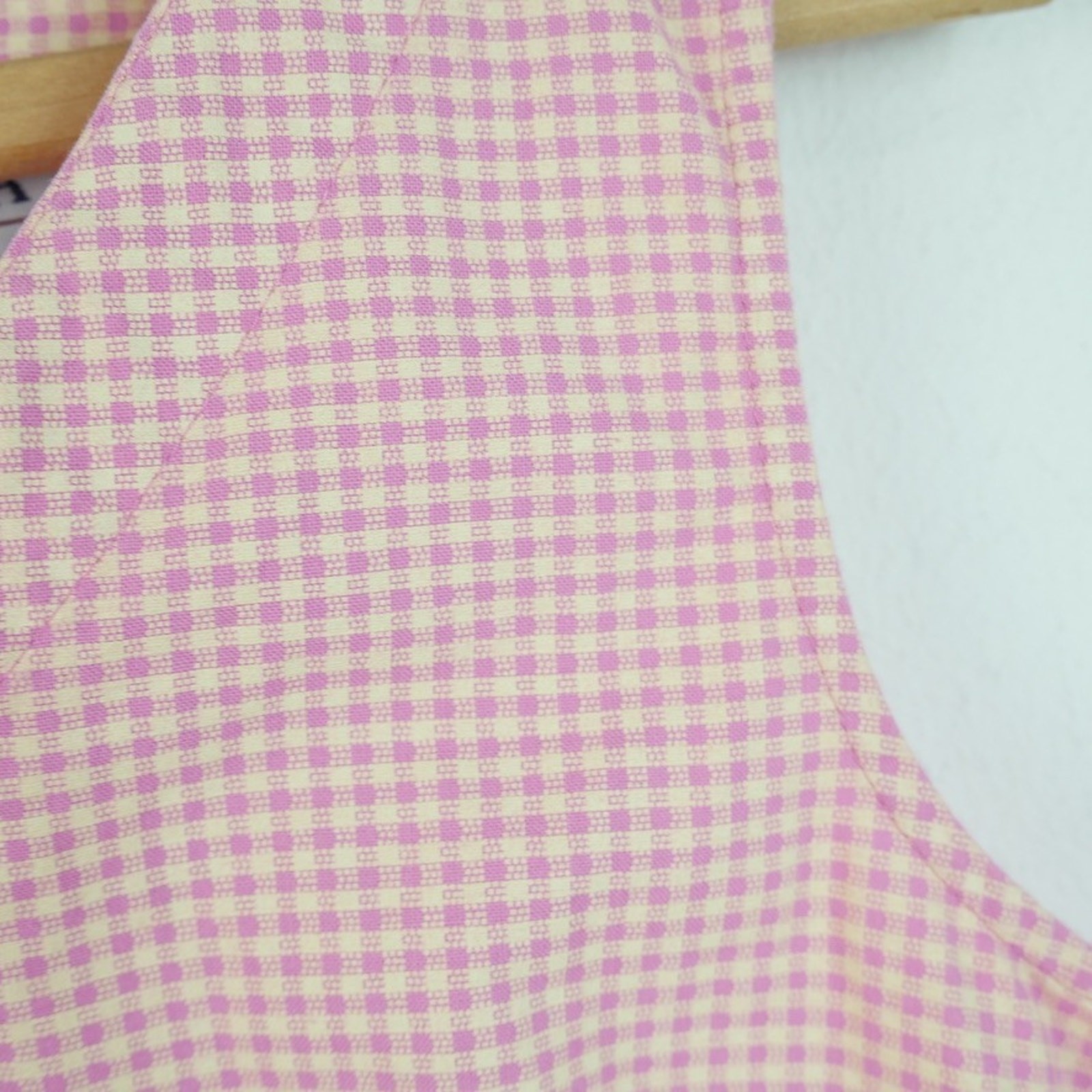Vintage Gingham Sheath Dress Pink Preppy Cotton Spring 90s Size 6 Country Club