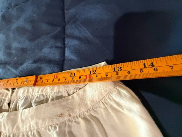 VTG Edwardian bloomers split drawers cotton long legs waist 25-26″ Unique