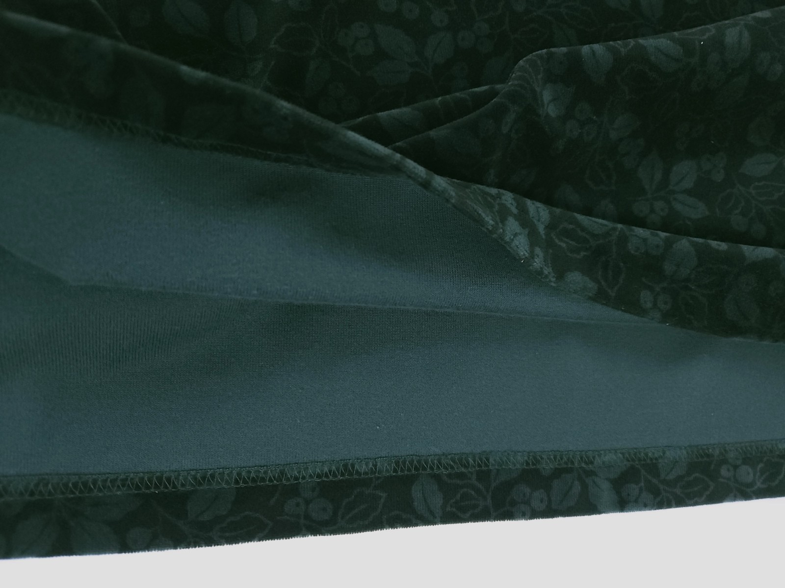 LL Bean Velvet Dress Vintage 1990s Dark Green Holly Berries Women’s M