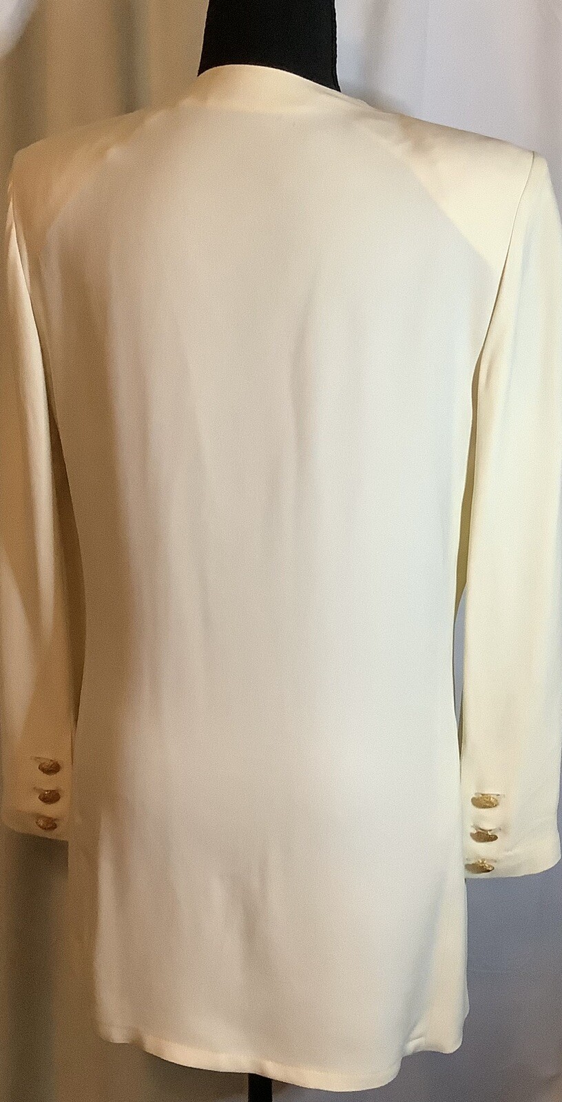 Sonia Rykiel 3 Button Blazer, Cream /Gold Tone Buttons, Sz.40- Sz Medium, Paris