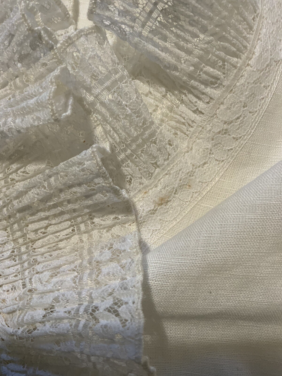 VTG Gary Frederic Cottage Core Victorian Style Lace Double Breasted Button Shirt