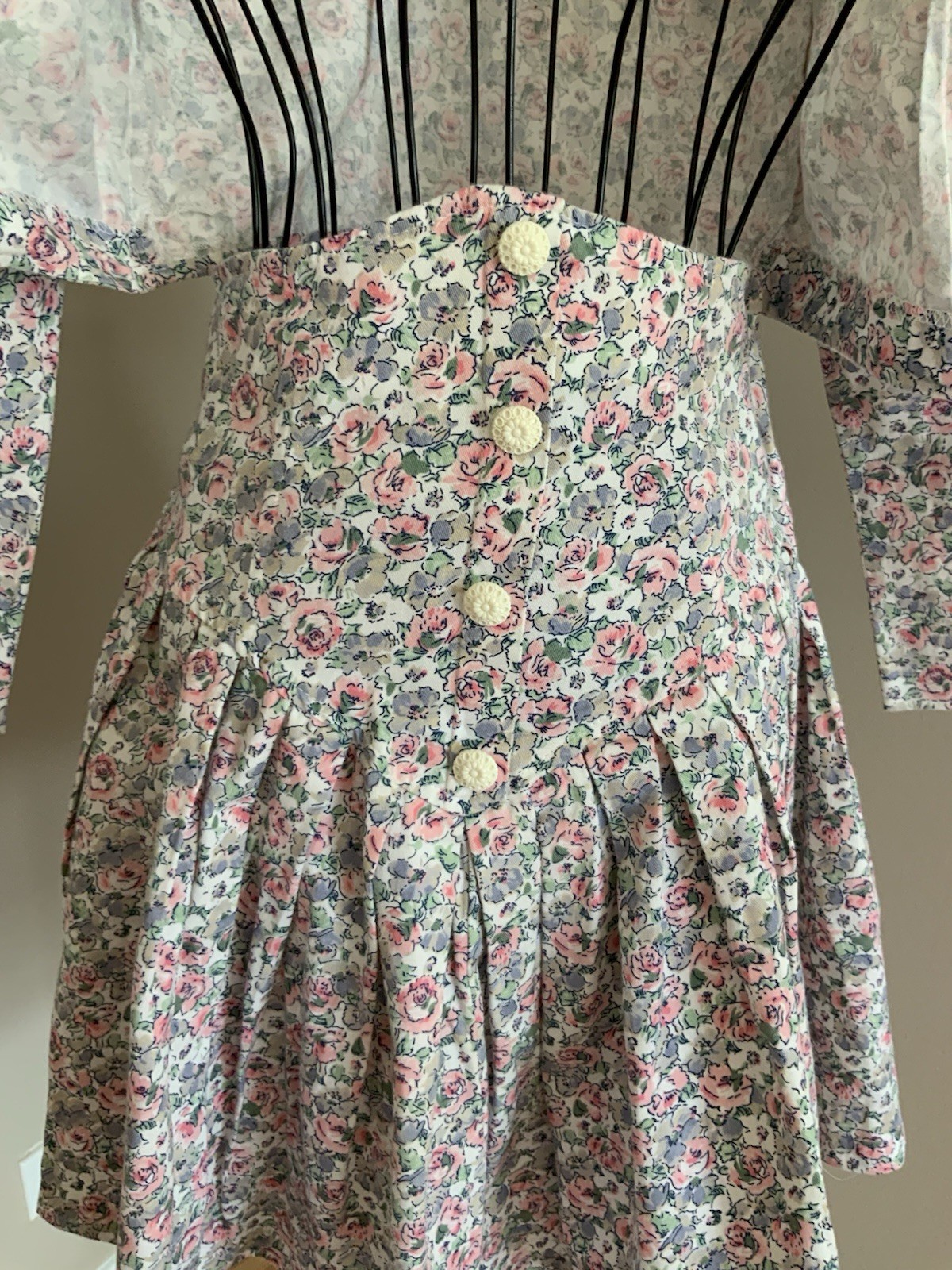 VTG 80s Benson & Smith Two Piece Blazer Skirt Set Floral Print Womens Size 5