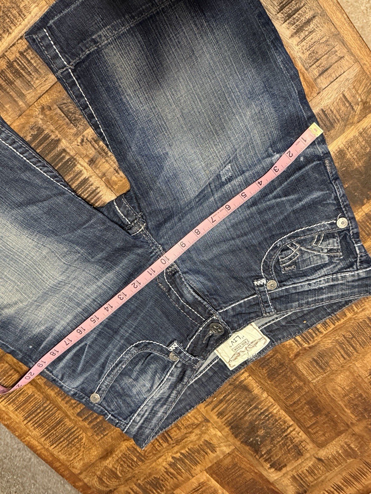Big Star the Legendary Blue Jeans LIV shorts Mid Rise Size 30 Cotton Spandex