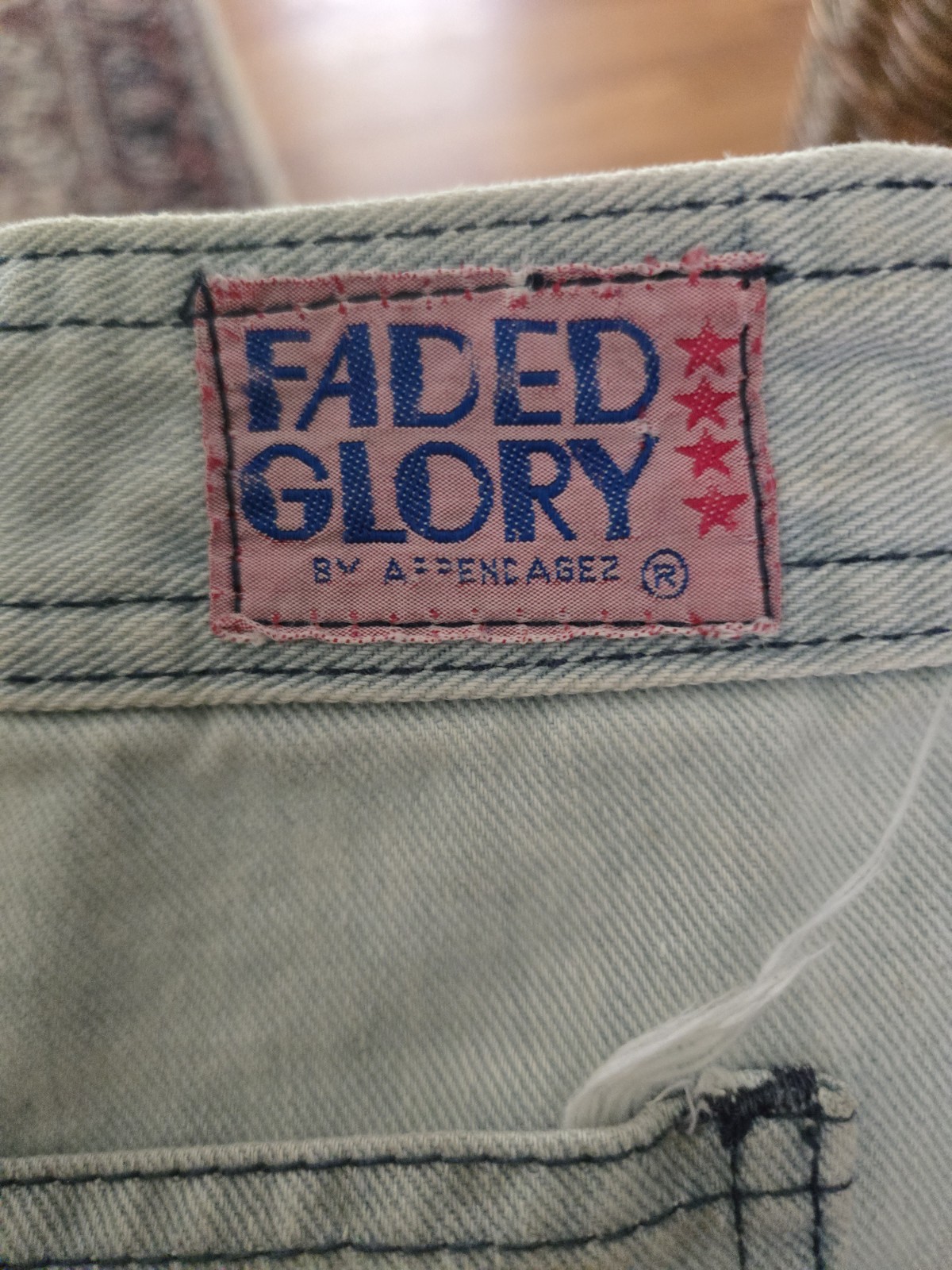 Vintage 1970s Faded Glory Bell Bottom Jeans Women’s Distressed Wildcat Denim