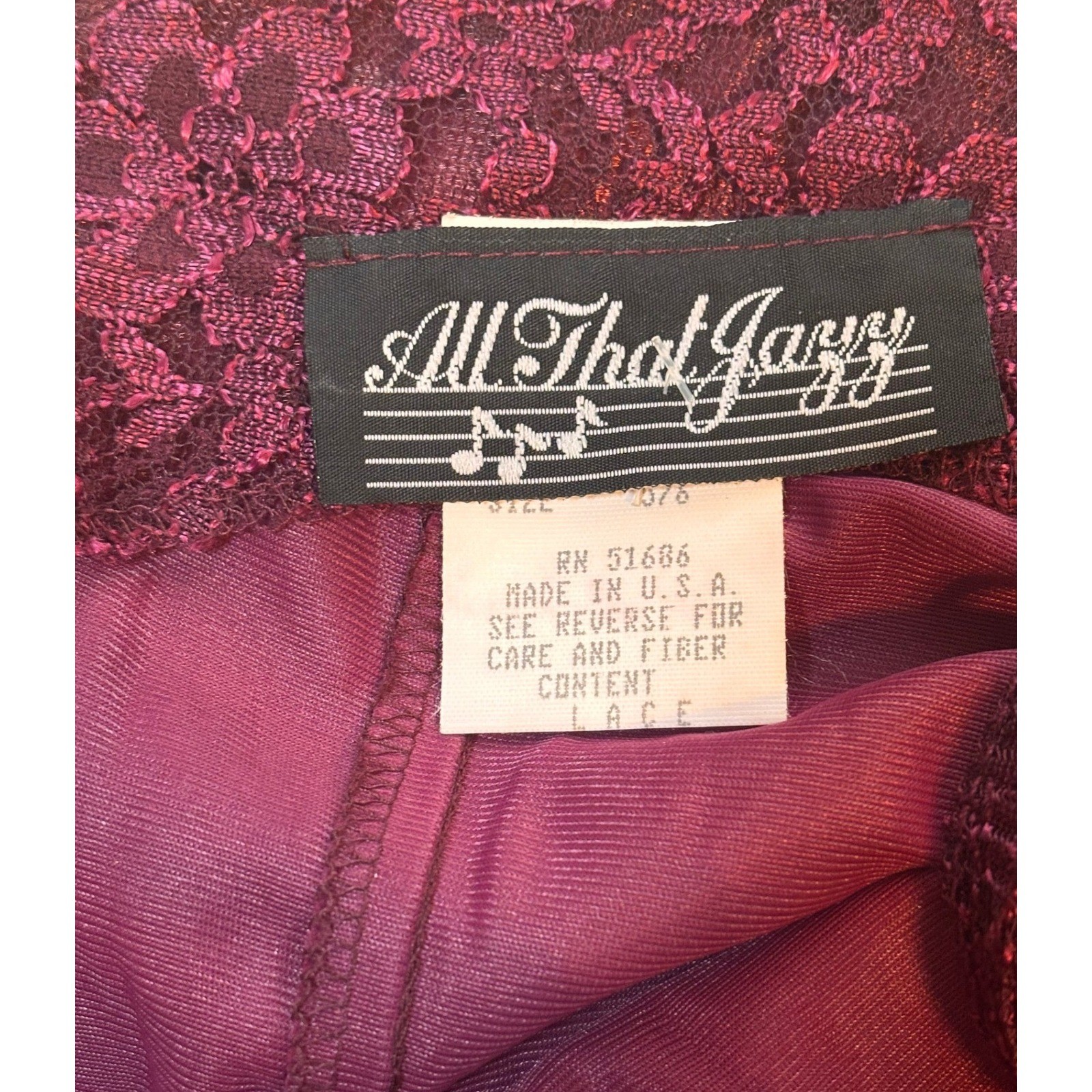 All That Jazz Lace Mini Dress Womens 5/6 Magenta fairycore 90s Shimmer Vintage