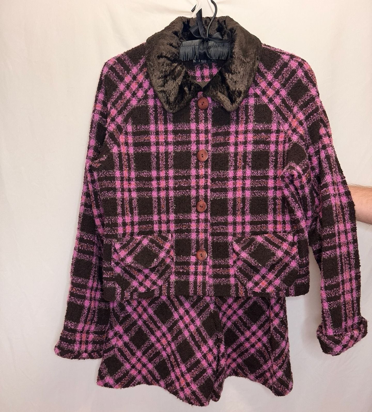 Ribta Oris Vintage Plaid Wool Blend Short Suit Set Size 9 : 90s, clueless