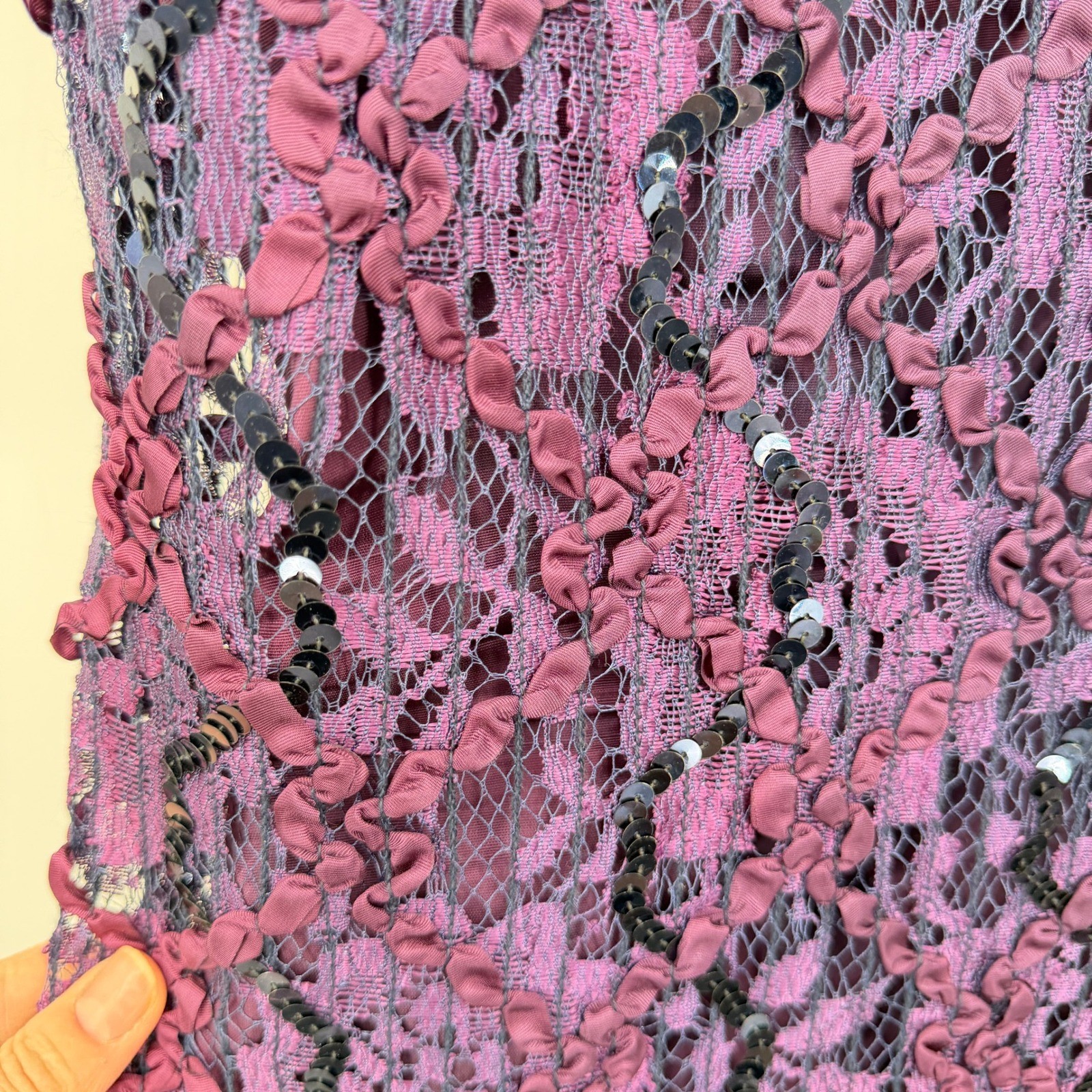 HW Collections VTG Fairy Core Formal Lace Drop Waist Whimsygoth Dress Sz 16**