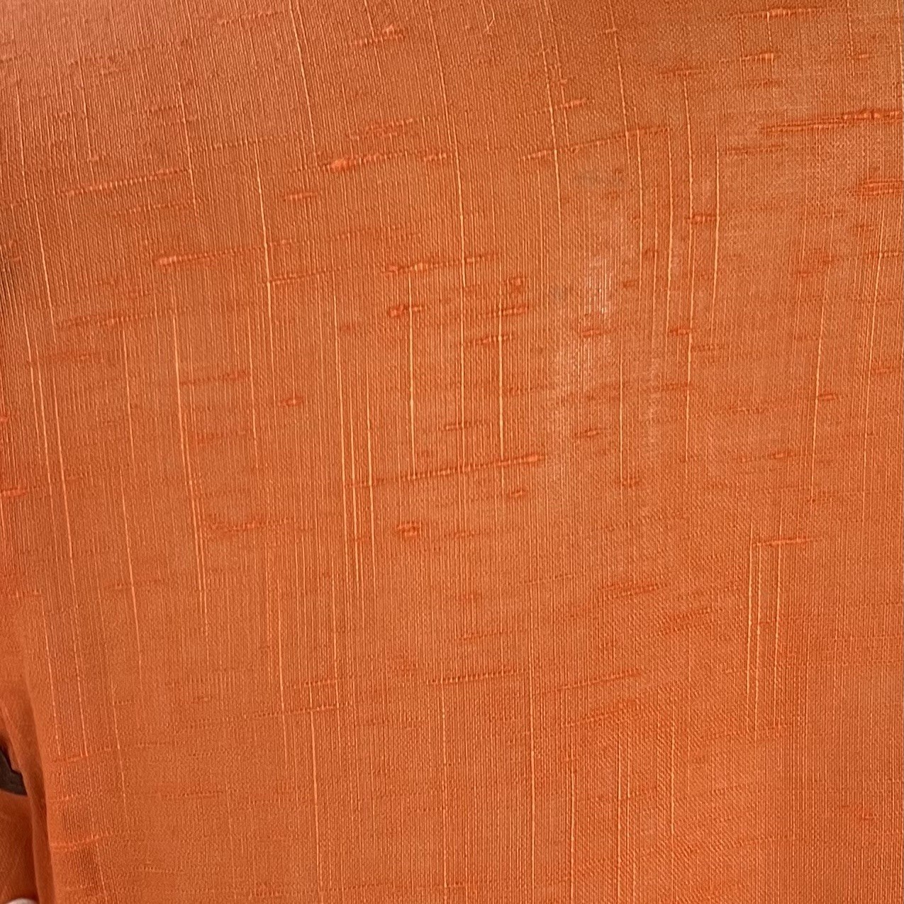 1930s Or Early 40s Orange Sheer Cotton Day Dress With Ric Rac 27-28w