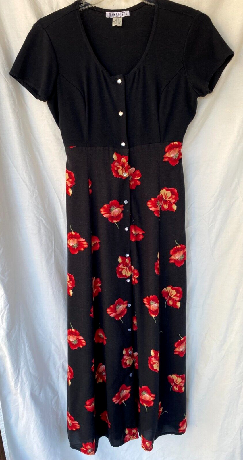 VTG..RAMPAGE..COTTON..FULL LENGTH..MAXI..PEARLSNAP CLOSERS..DRESS..11