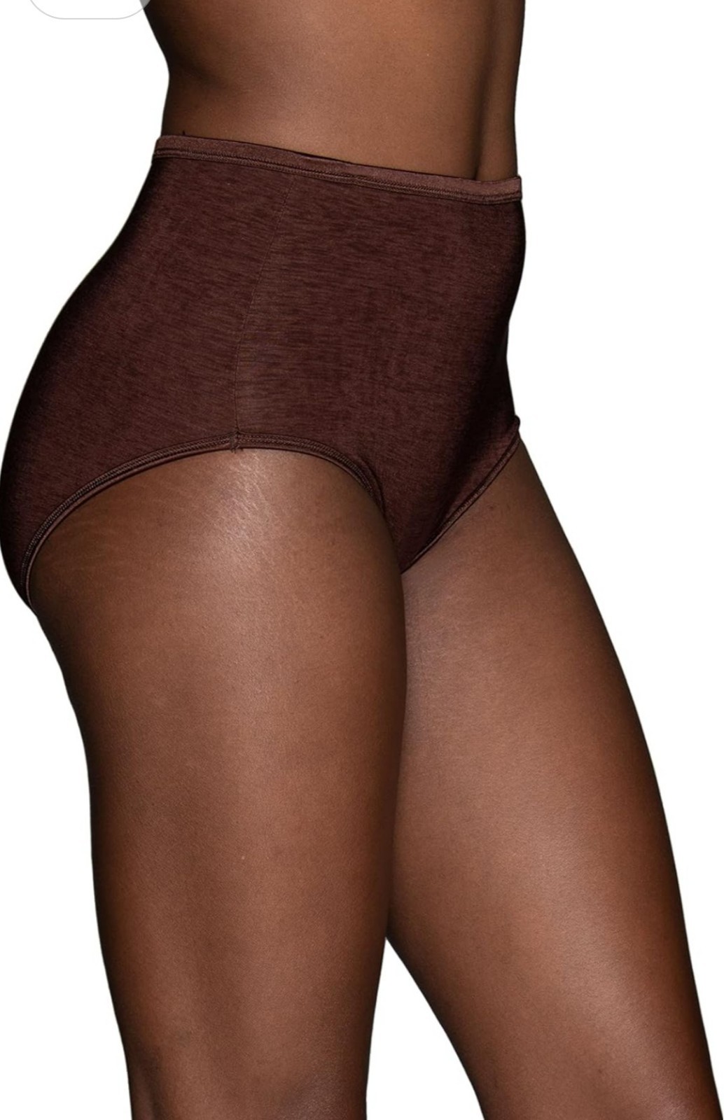 Vanity Fair Womens Light Up Panties Silky Elastic Satin Trim Cappuccino 2 Avail$
