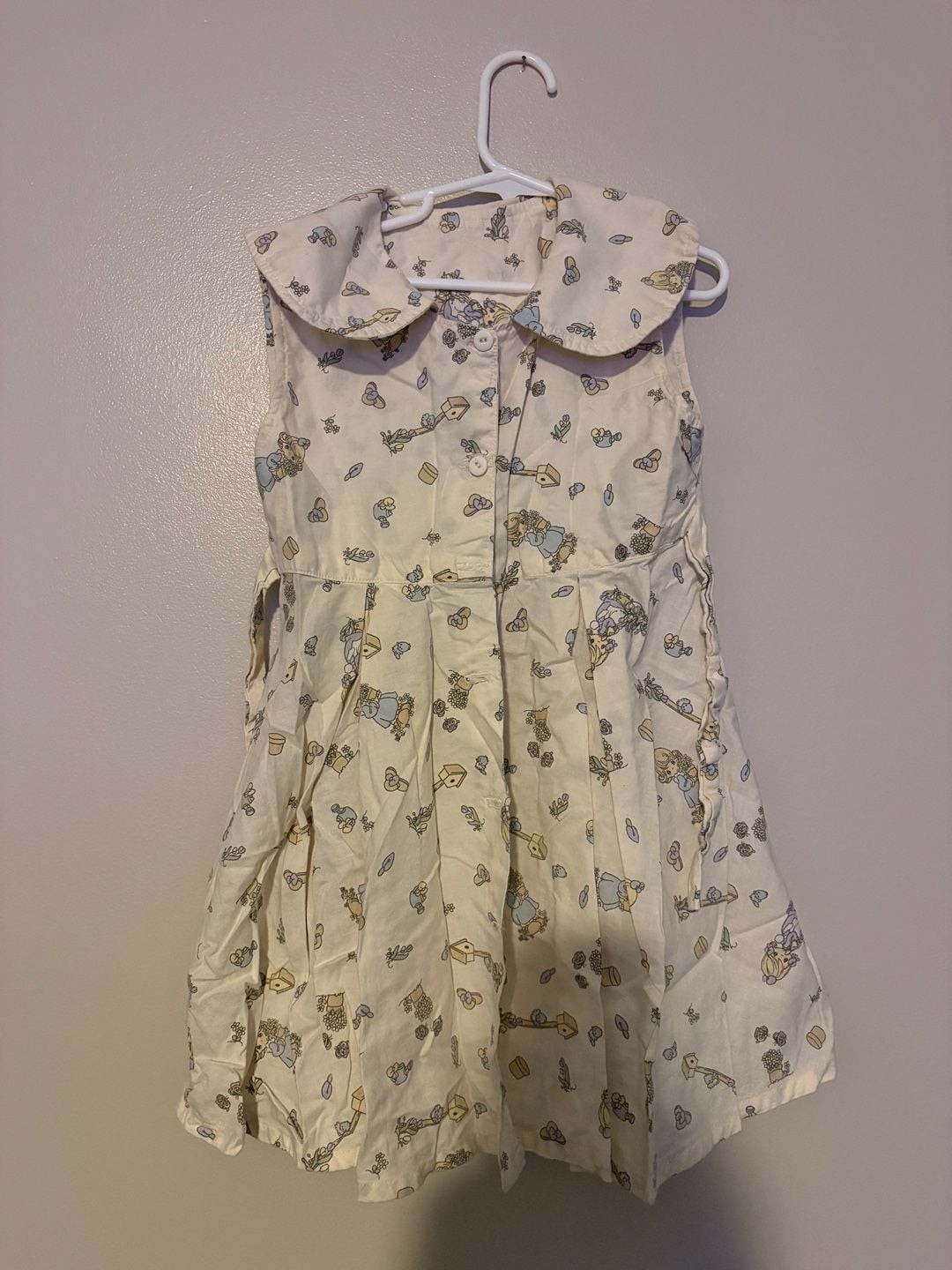 Vintage handmade Precious Moments Sleeveless Button-Down Dress