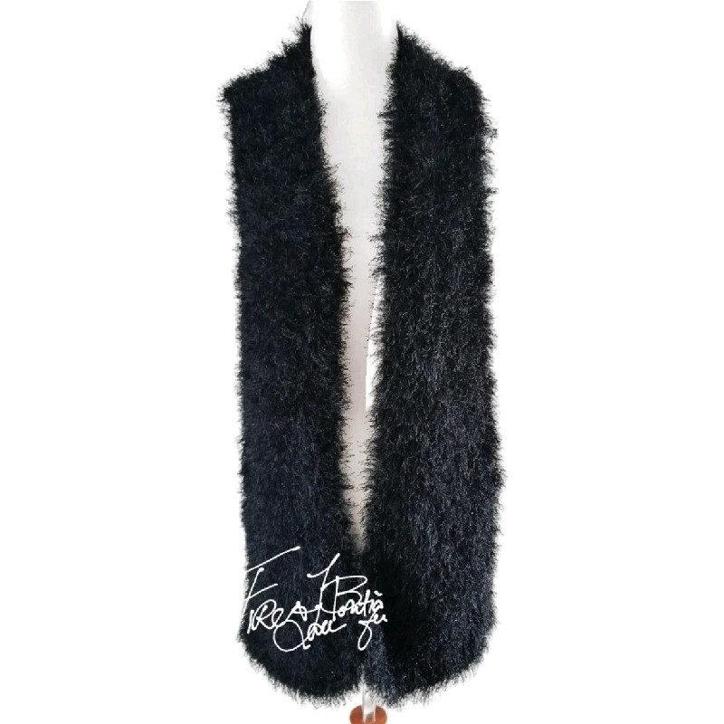 VINTAGE 70S 80S FUZZY SWEATER VEST SZ M L 10 12 14