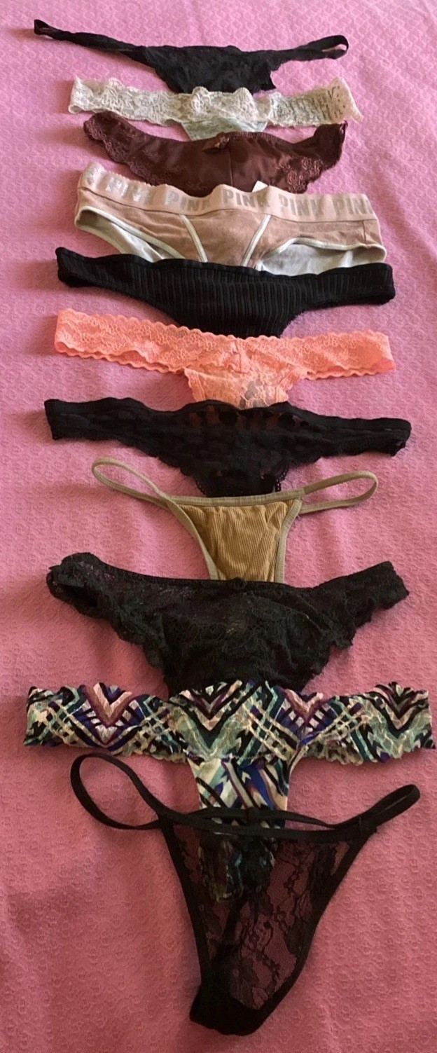 Vintage lote 11 PINk/ Victoria’S Secrets Thong/string PANTIES#5677