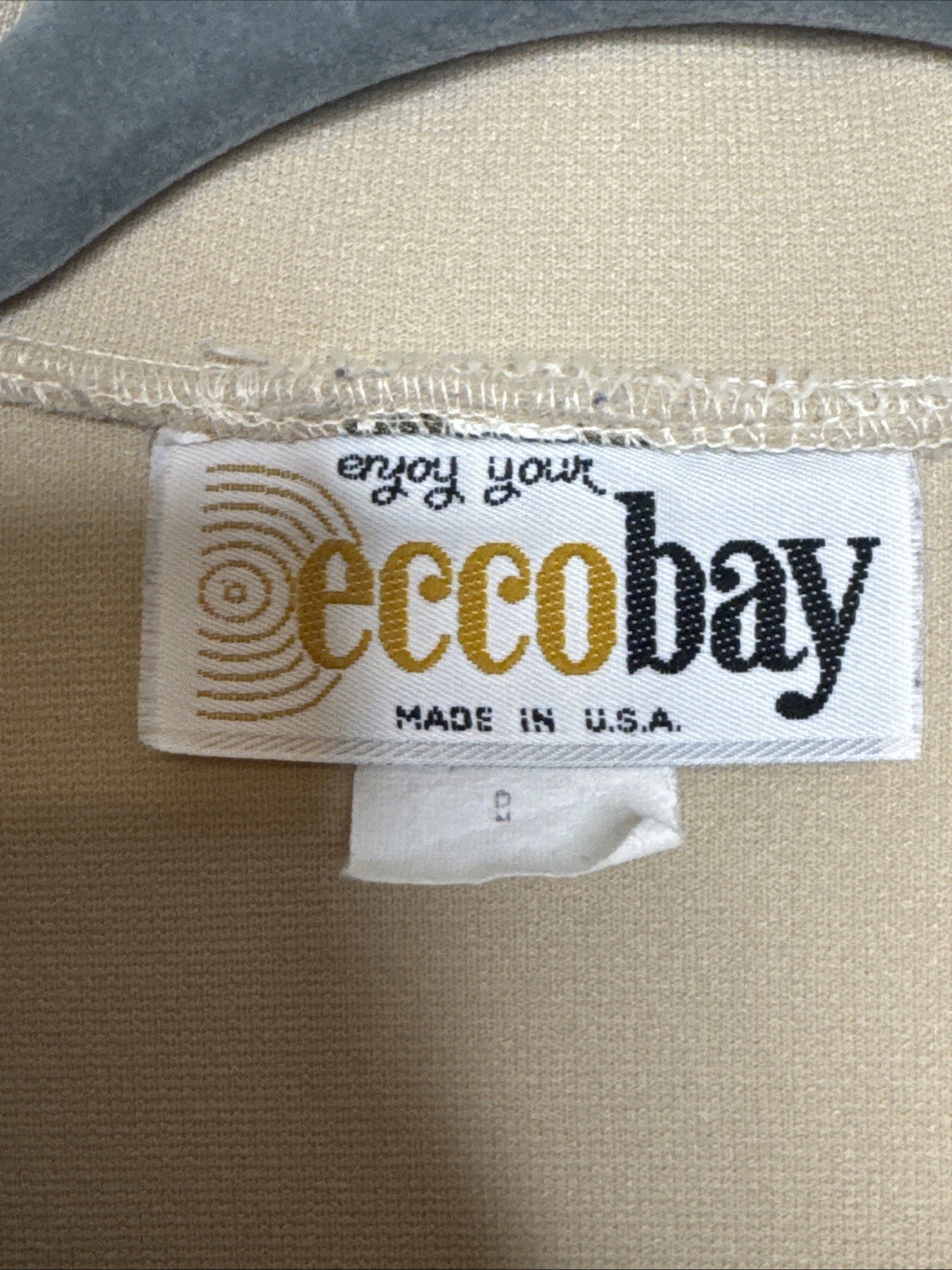 Vintage 70’s Ecco Bay Polyester Shirt Jacket Size 8 Tan