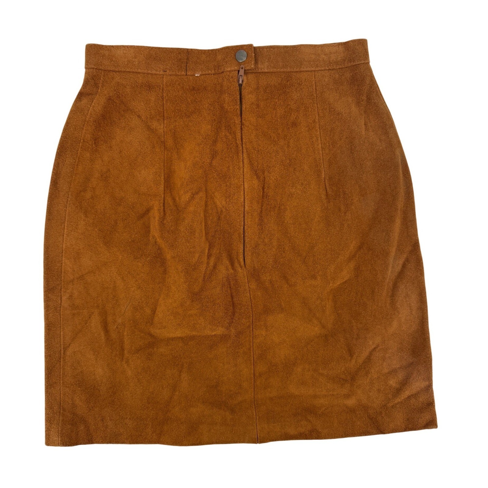 Phoenix Vintage 80’s Brown Suede Leather Mini Skirt Western Made in USA Cowgirl