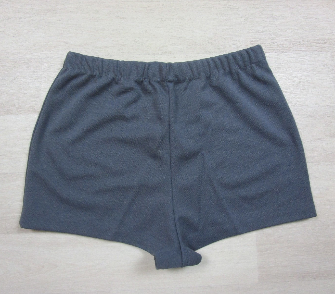 Vintage 60s 70s High Rise Hot Pants Shorts MOD Disco Polyester Charcoal Gray