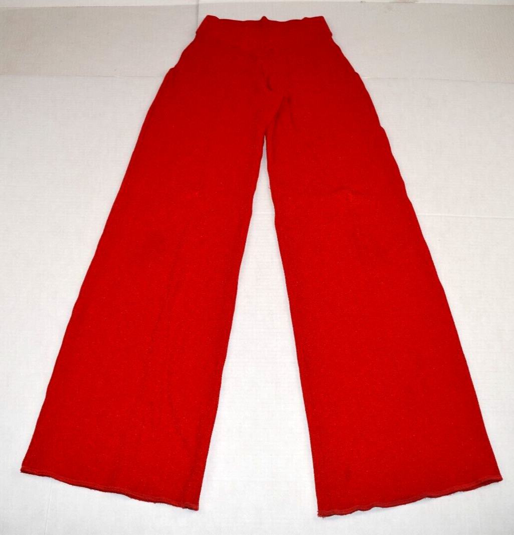 Vintage Pants Movin USA Bodywear W22 L31 80s Vibrant Red Soft Textured Cotton