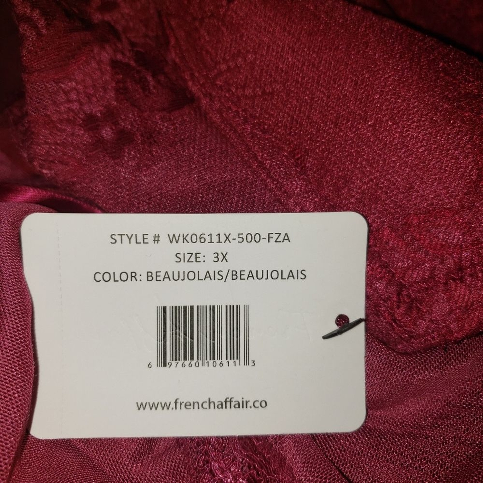NWT French Affair Women’s Plus 3X Babydoll Set Lingerie Sheer Lace