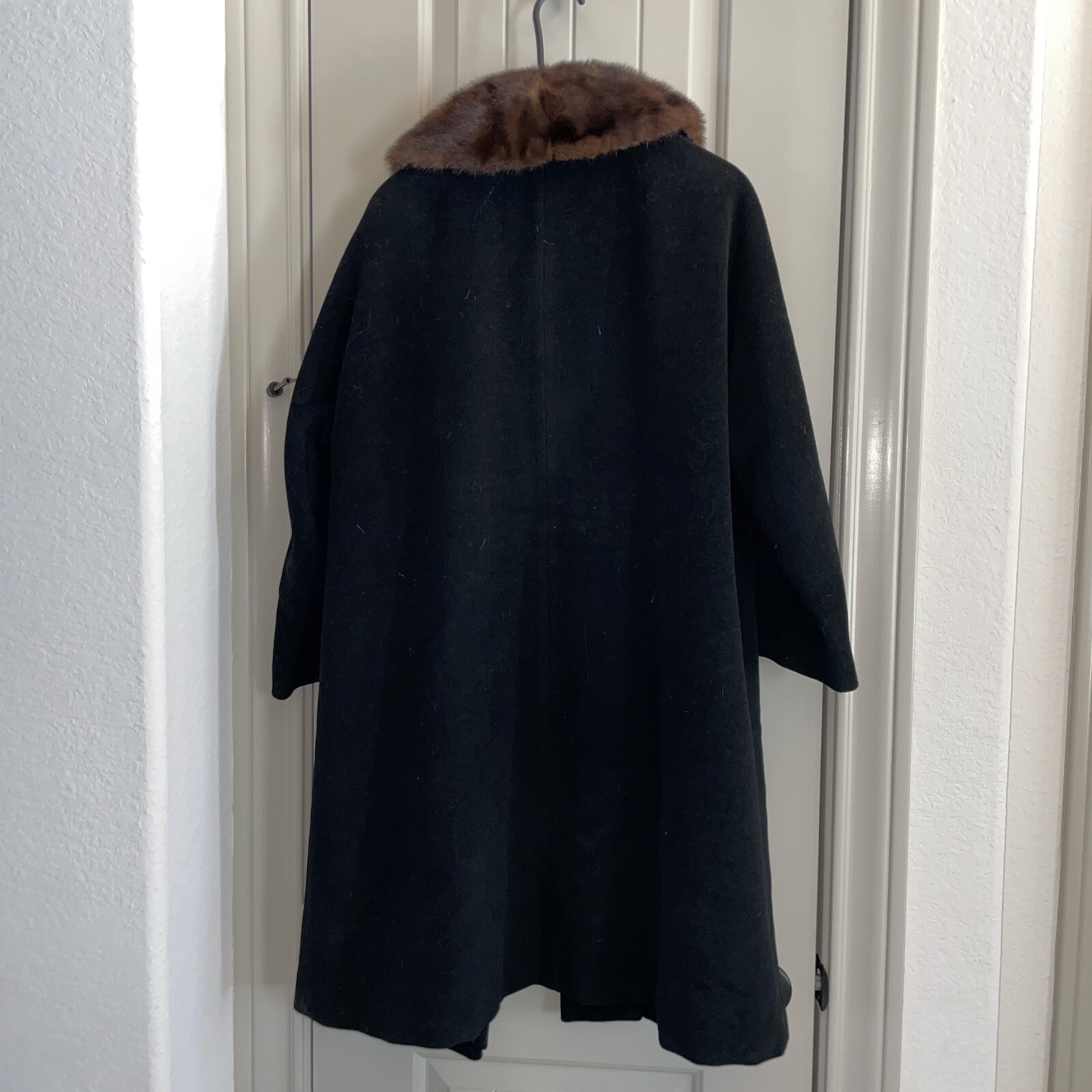 Vintage 1950s Shagmoor Masseys Mink Trim Carson Pirie Scott & Co. Dress Coat