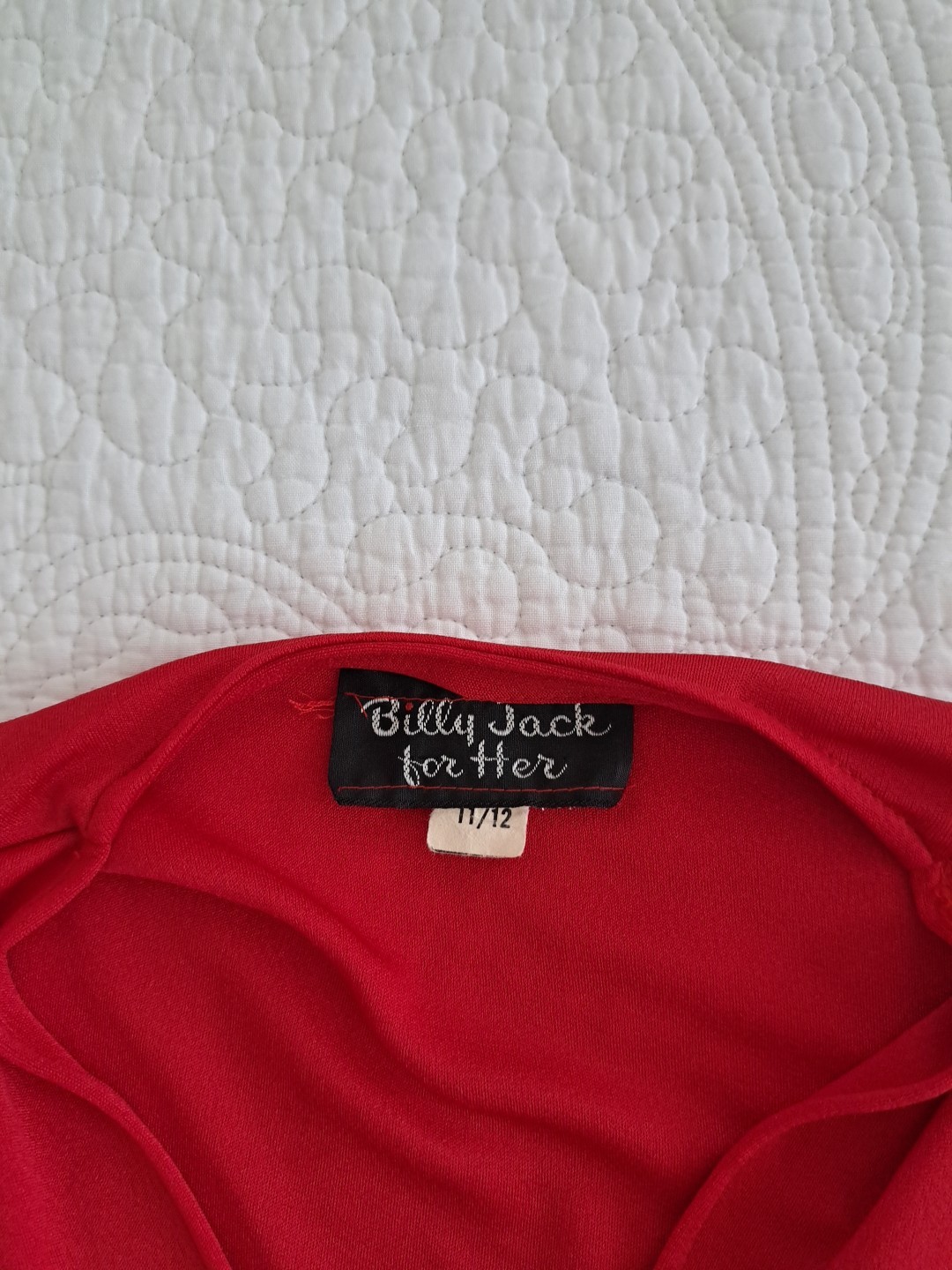 Vintage Rockabilly Pinup Swing Red Dress, Size 11-12