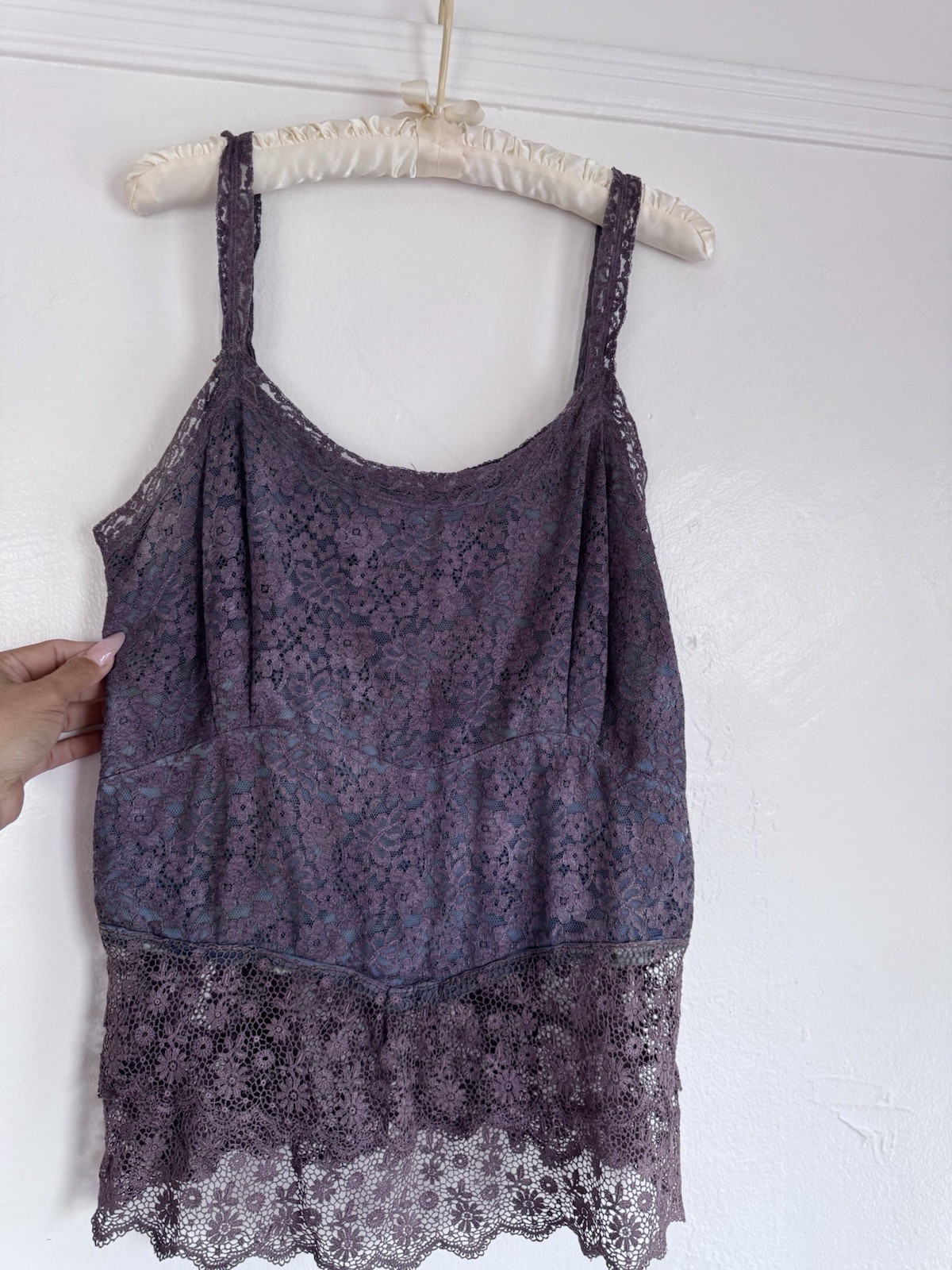 Vintage Handmade Women’s Antiqued Lace Blouse Size:S No Labels Pre-Owned