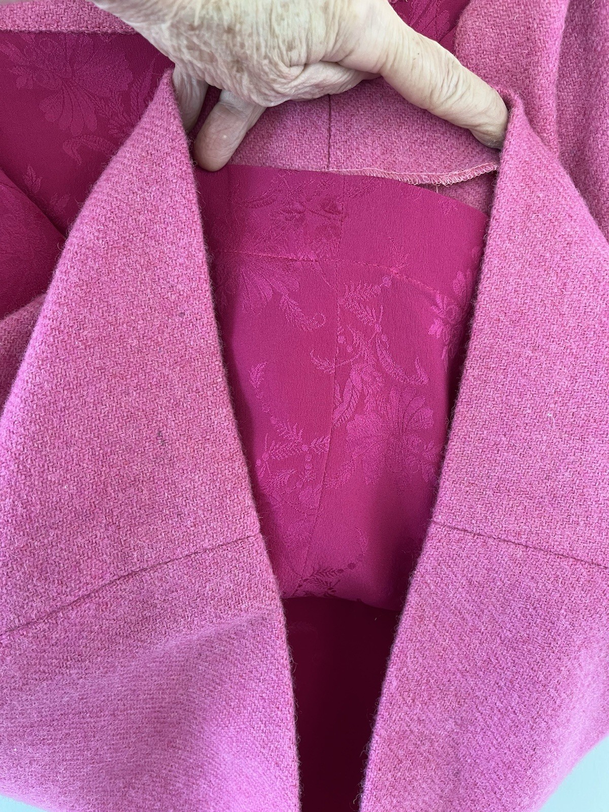 Christian Dior Vintage 1998 John Galliano Pink Wool Skirt Rose Floral Silk