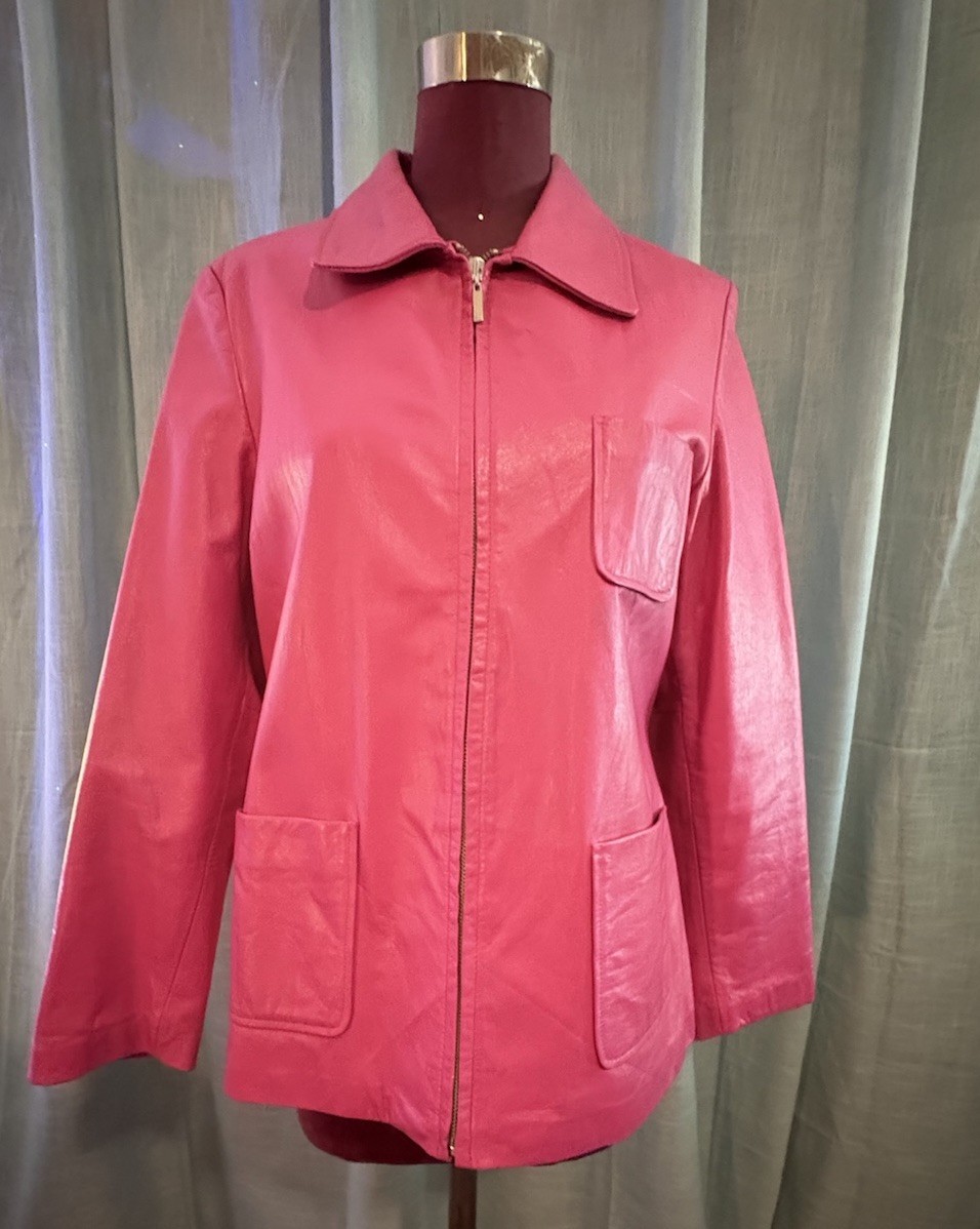 Y2K vintage pink Wilsons Pelle Studio leather jacket – women’s XL SPRING JACKET