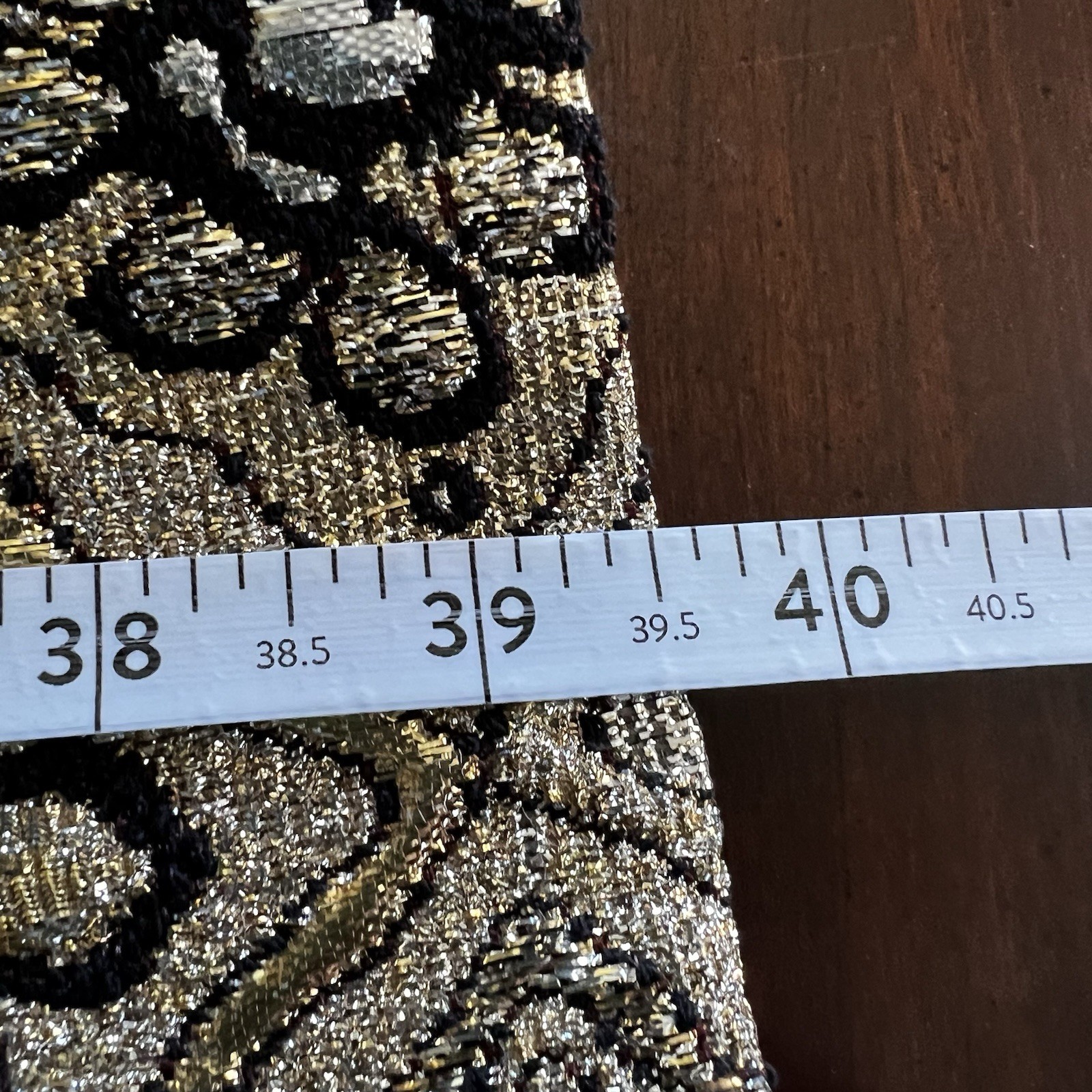 1960’s Vintage Gold Brocade 2pc Dress Skirt Top Sleeveless Geometric Size Small