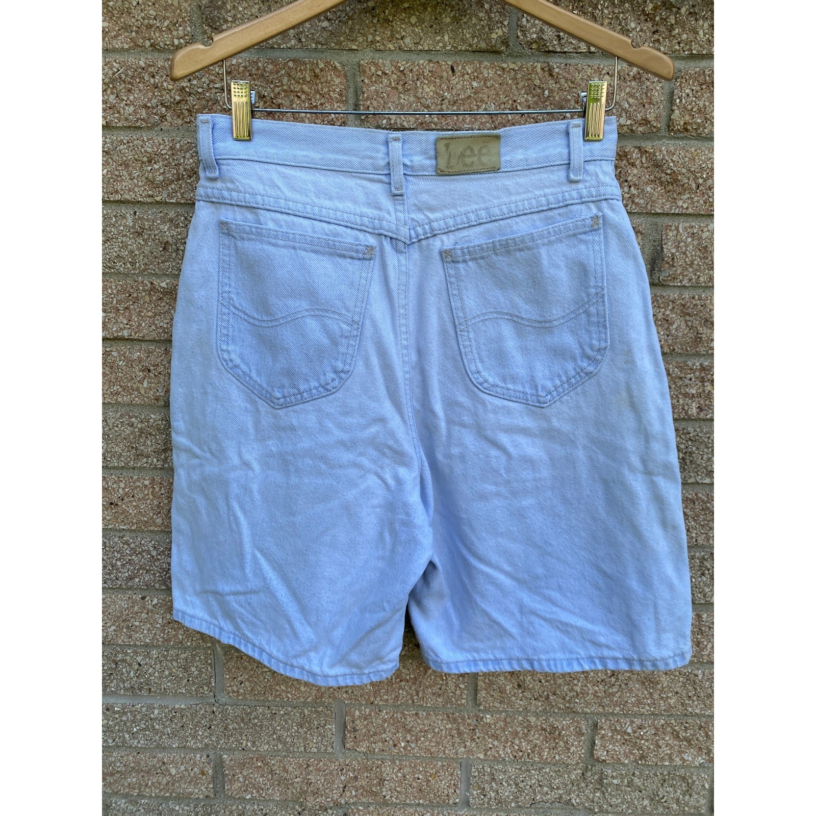 Vintage 1990s High Waisted Jorts Light Wash Denim Mom Shorts 12 Western Western