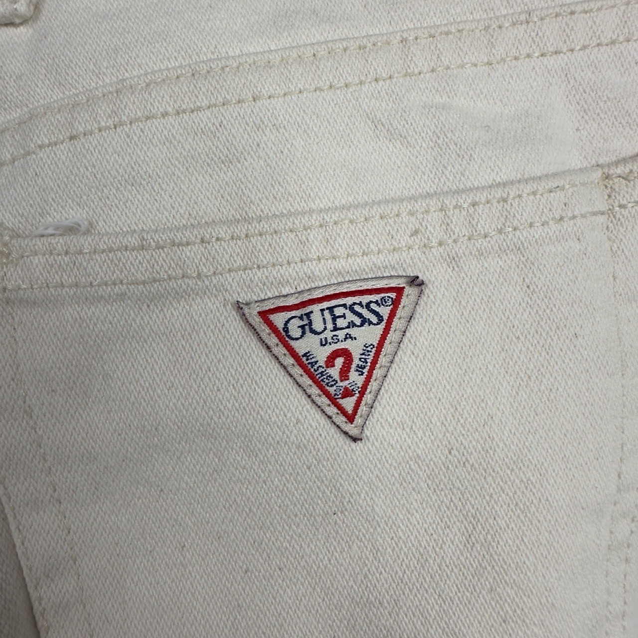Guess Pants Womens 30 Cream VTG 80s 90s Mom Jeans Normcore USA Made Minimalist
