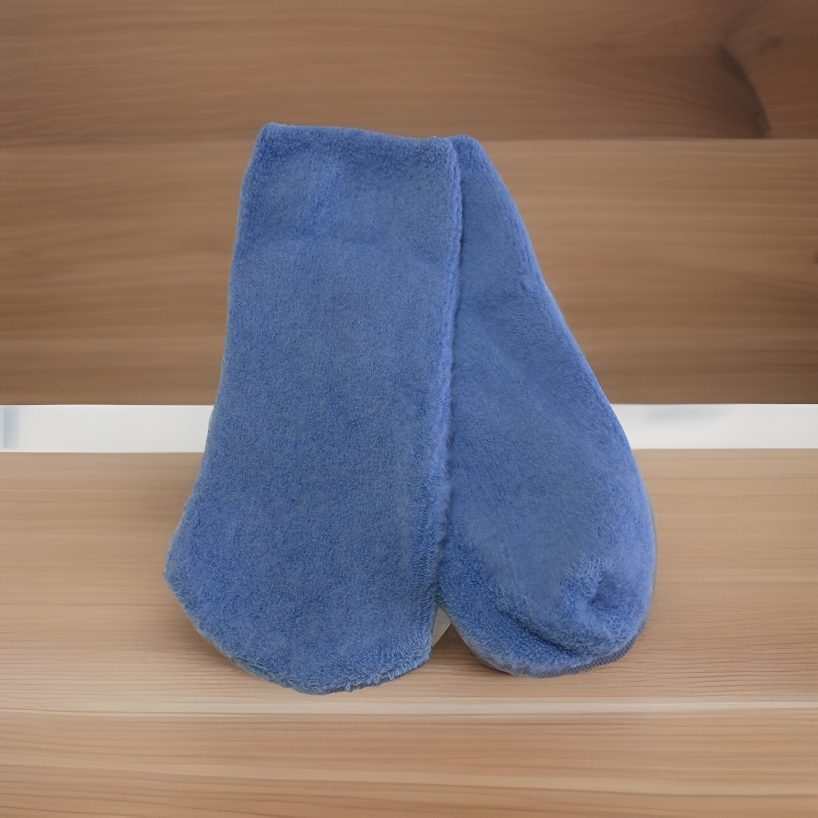 VTG Socks 80’s Fuzzy Feet 70s Blue Ankle Cut Acrylic Blend Size 9-11 USA.