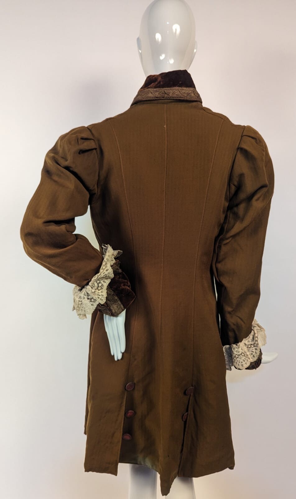 EDWARDIAN JACKET W VELVET + LACE + BRAID TRIM