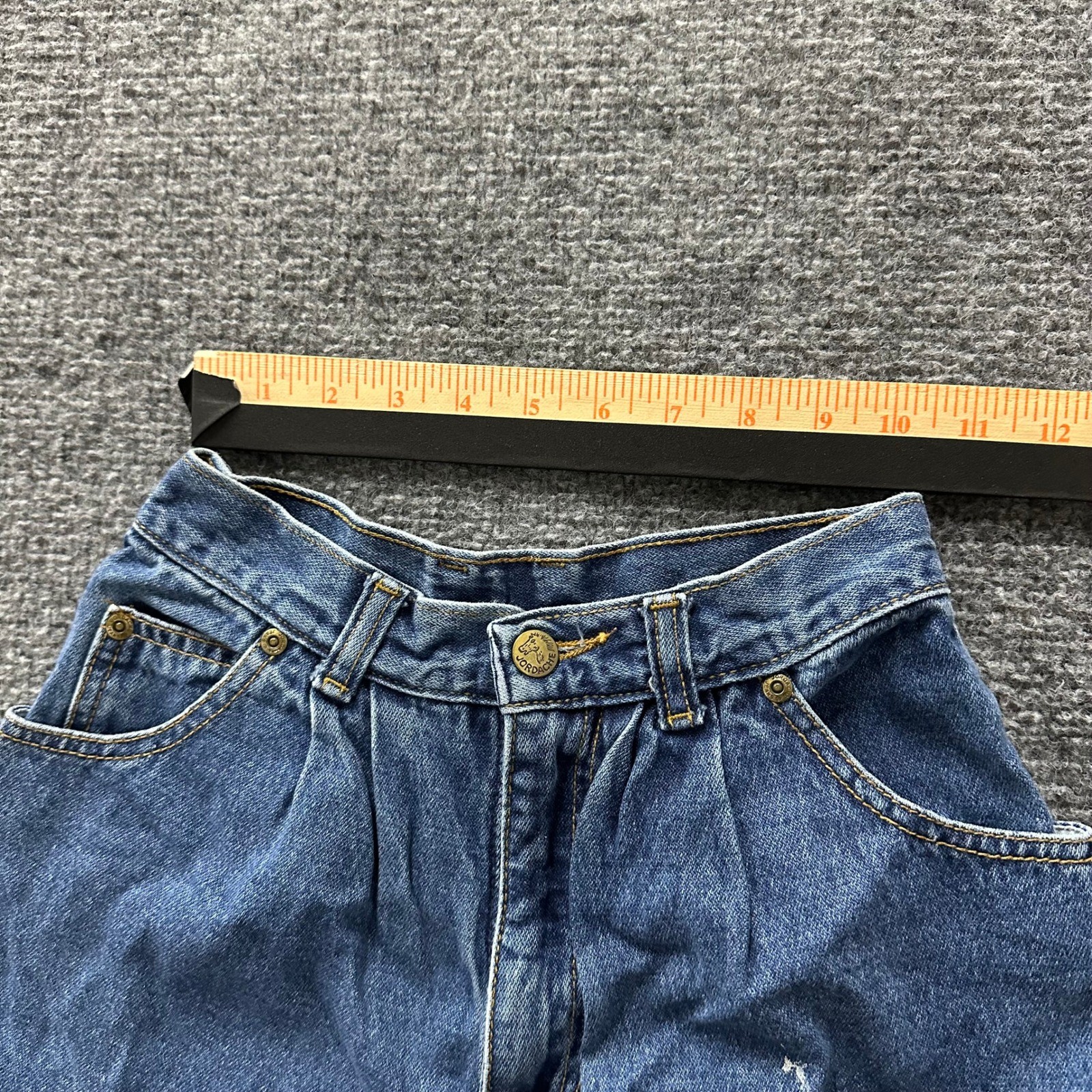 Jordache Jeans Womens Size 3 Blue Vintage Pleated High Waist Tapered Mom Denim
